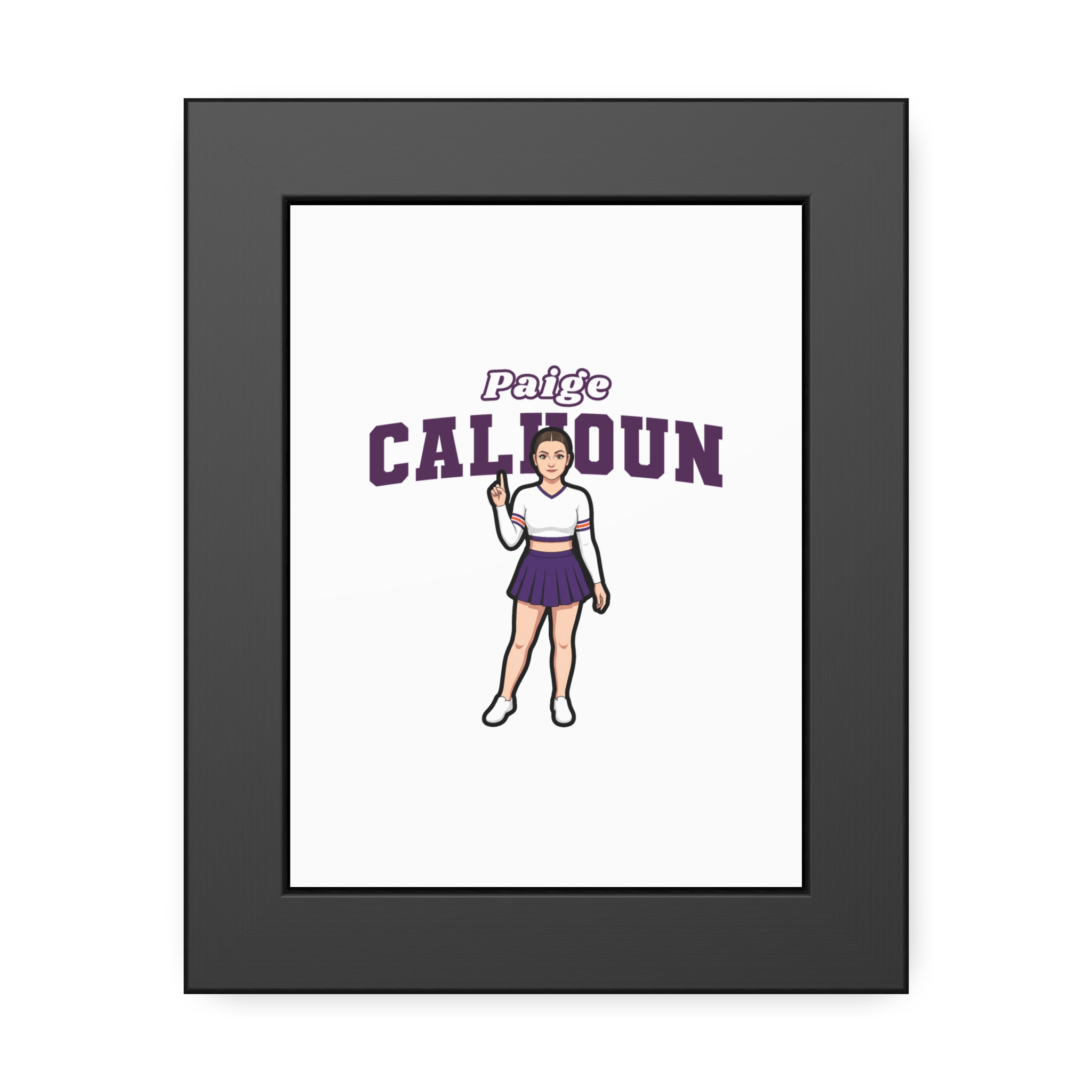 Framed Poster — character_name_arch in Black