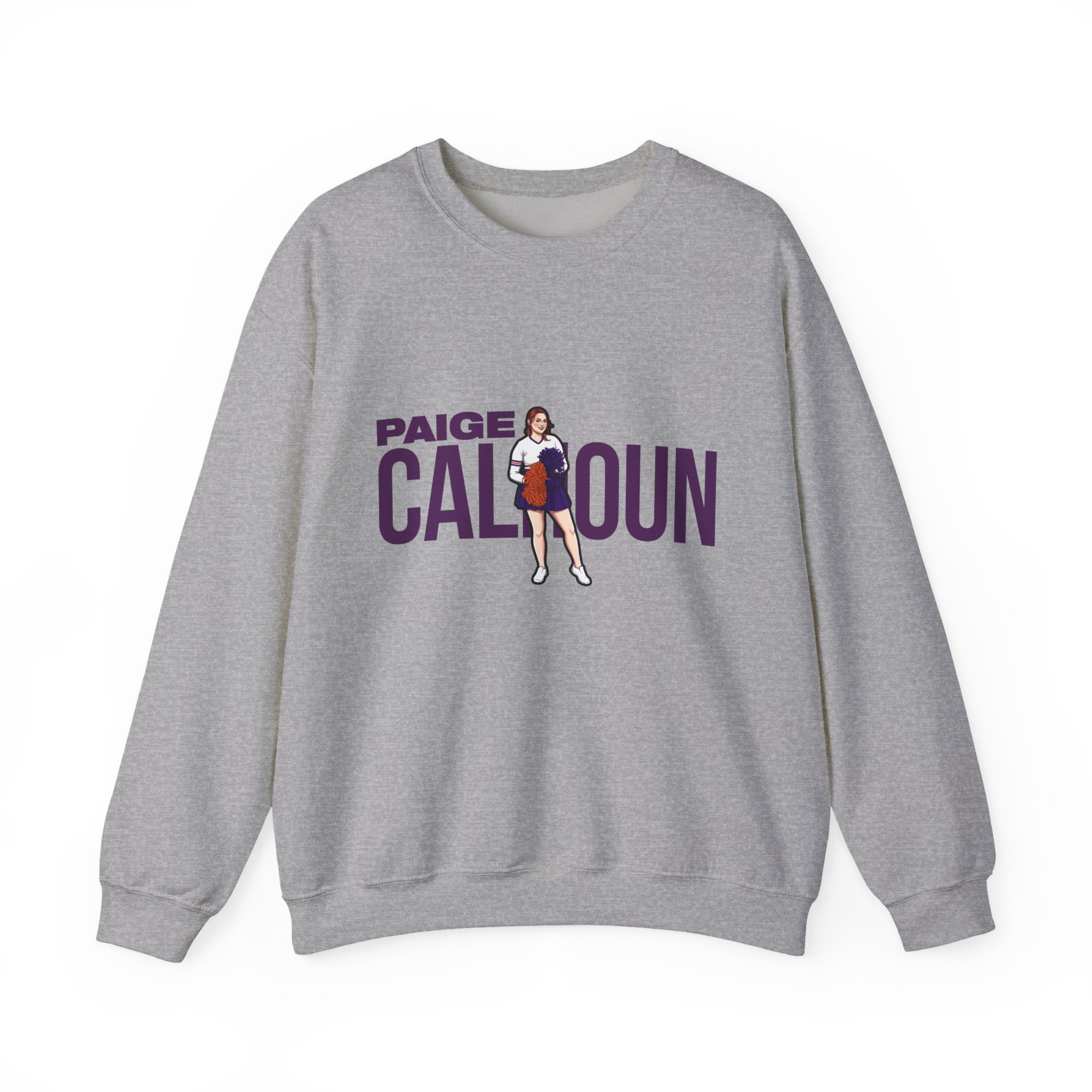 Crewneck Sweatshirt — character_player_name in Grey