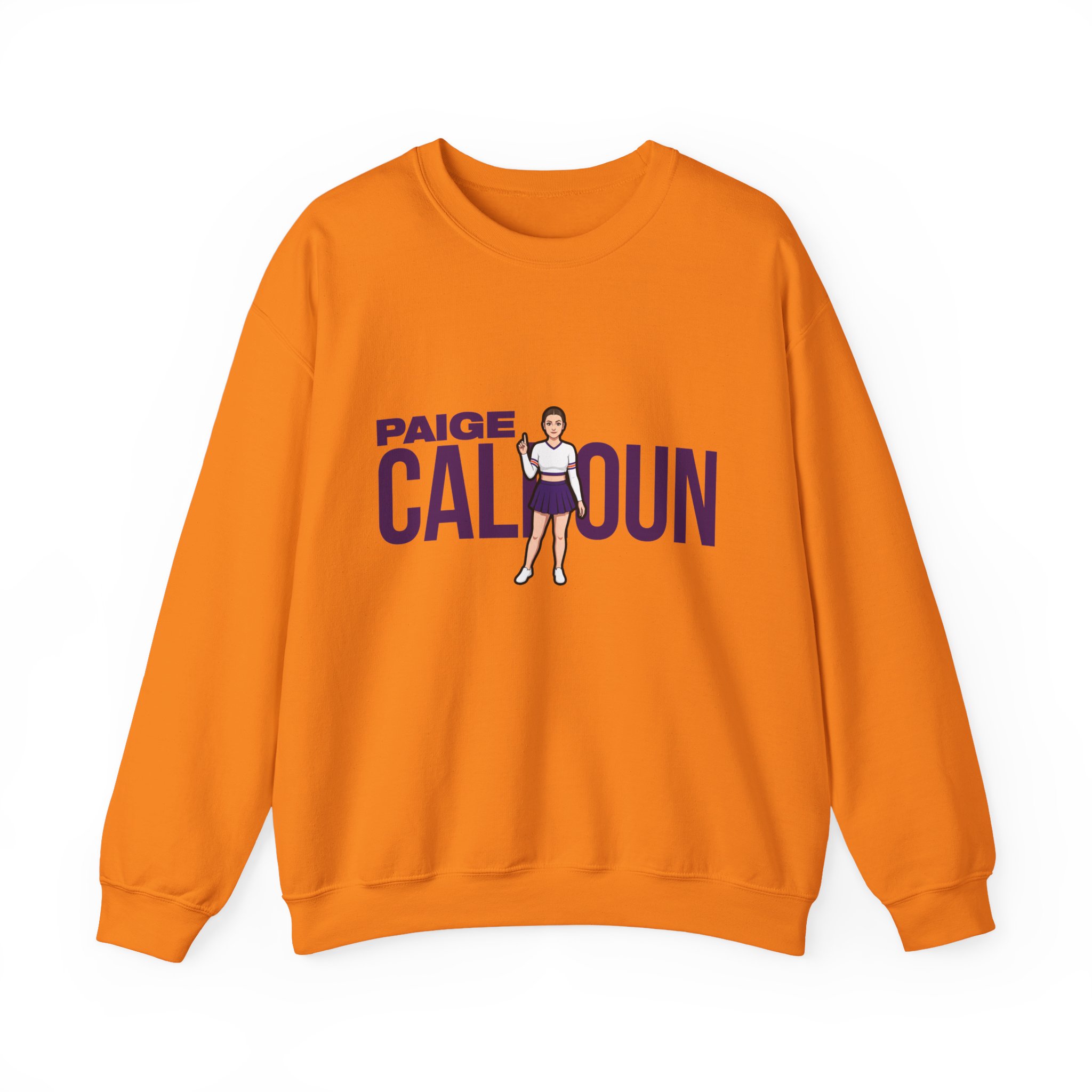 Crewneck Sweatshirt — character_player_name in Orange