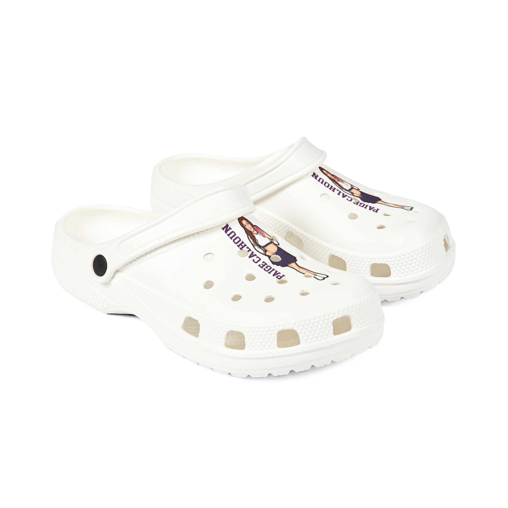Rubber Clogs — character_name_vertical in White
