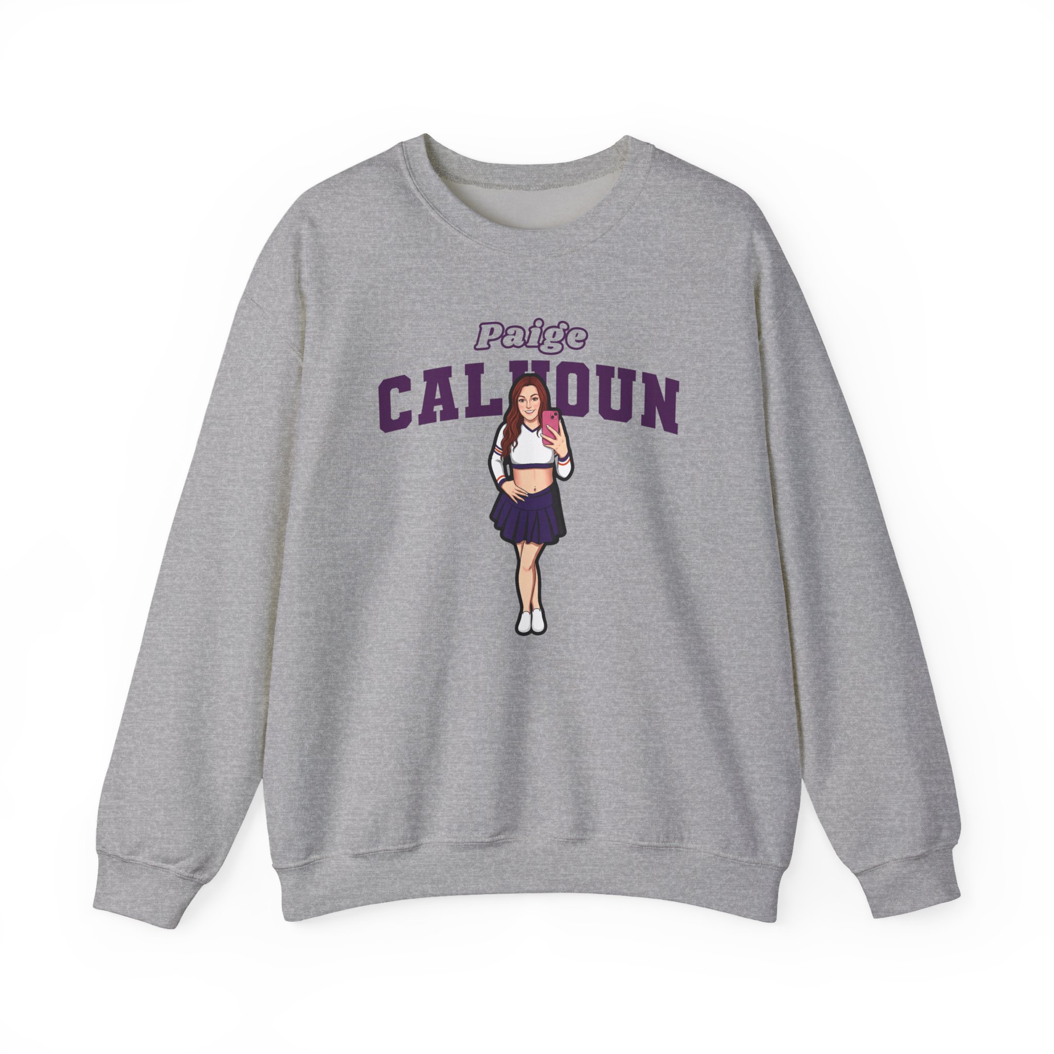 Crewneck Sweatshirt — character_name_arch in Grey