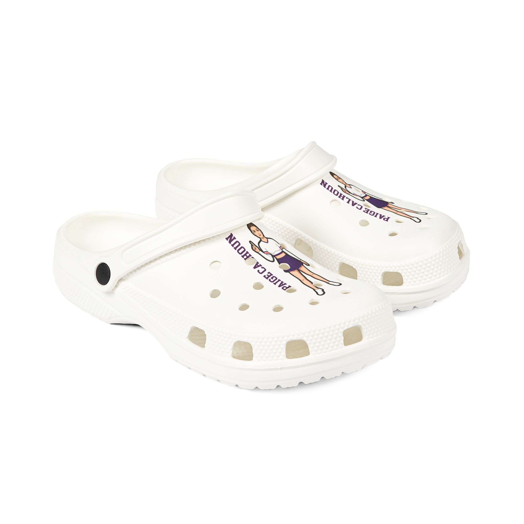 Rubber Clogs — character_name_vertical in White