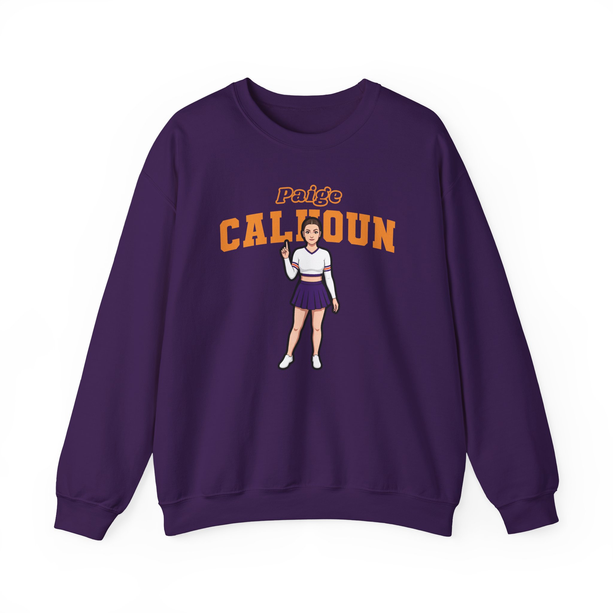 Crewneck Sweatshirt — character_name_arch in Purple