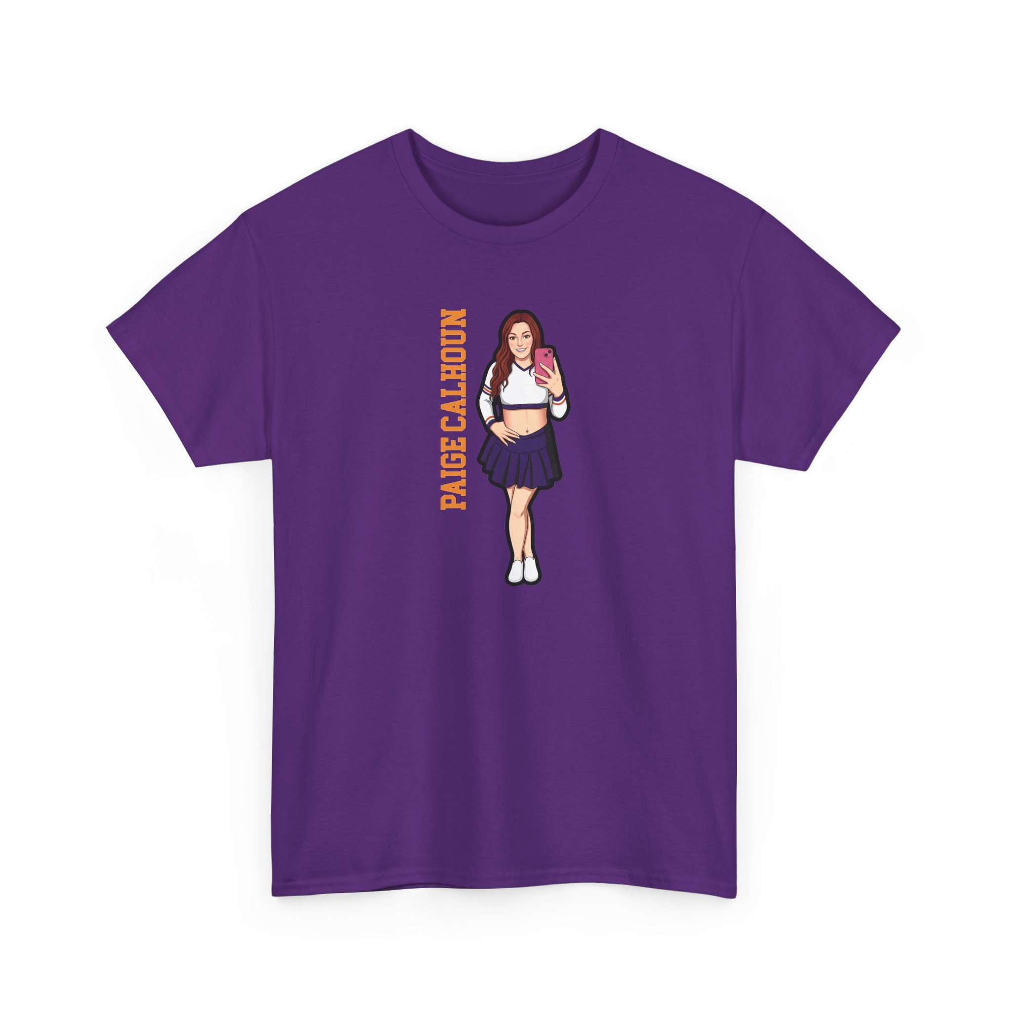 Tee — character_name_vertical in Purple