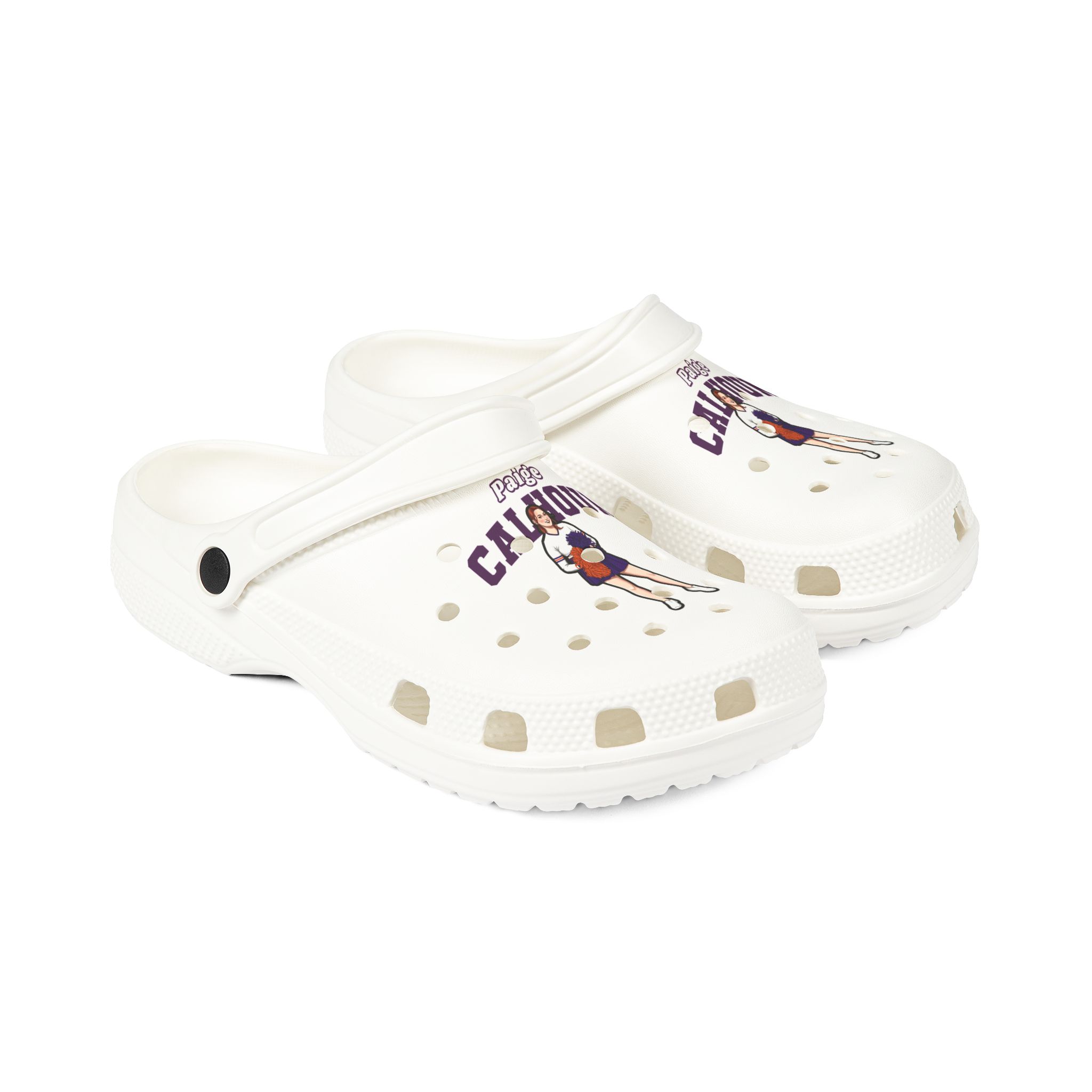 Rubber Clogs — character_name_arch in White