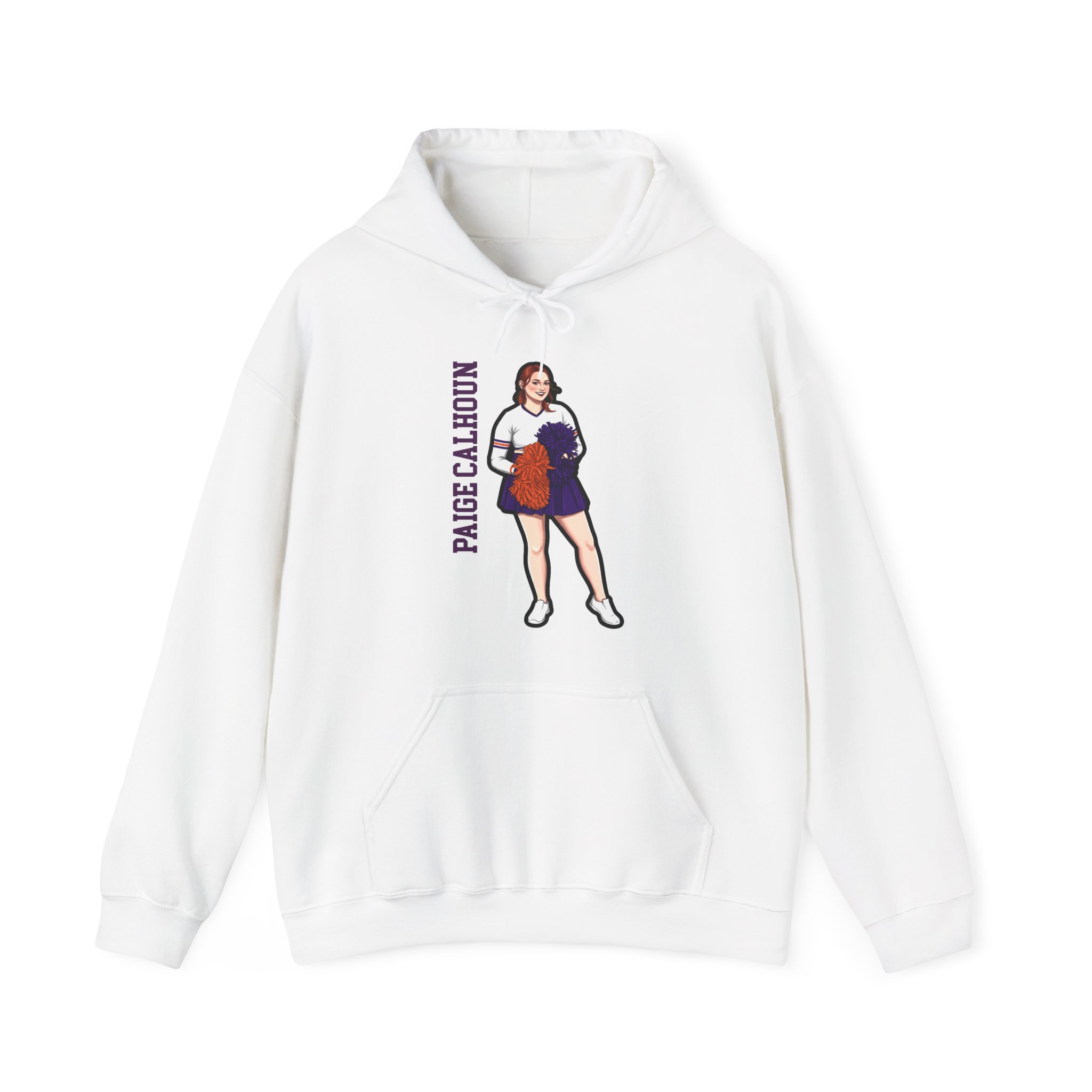 Hoodie — character_name_vertical in White