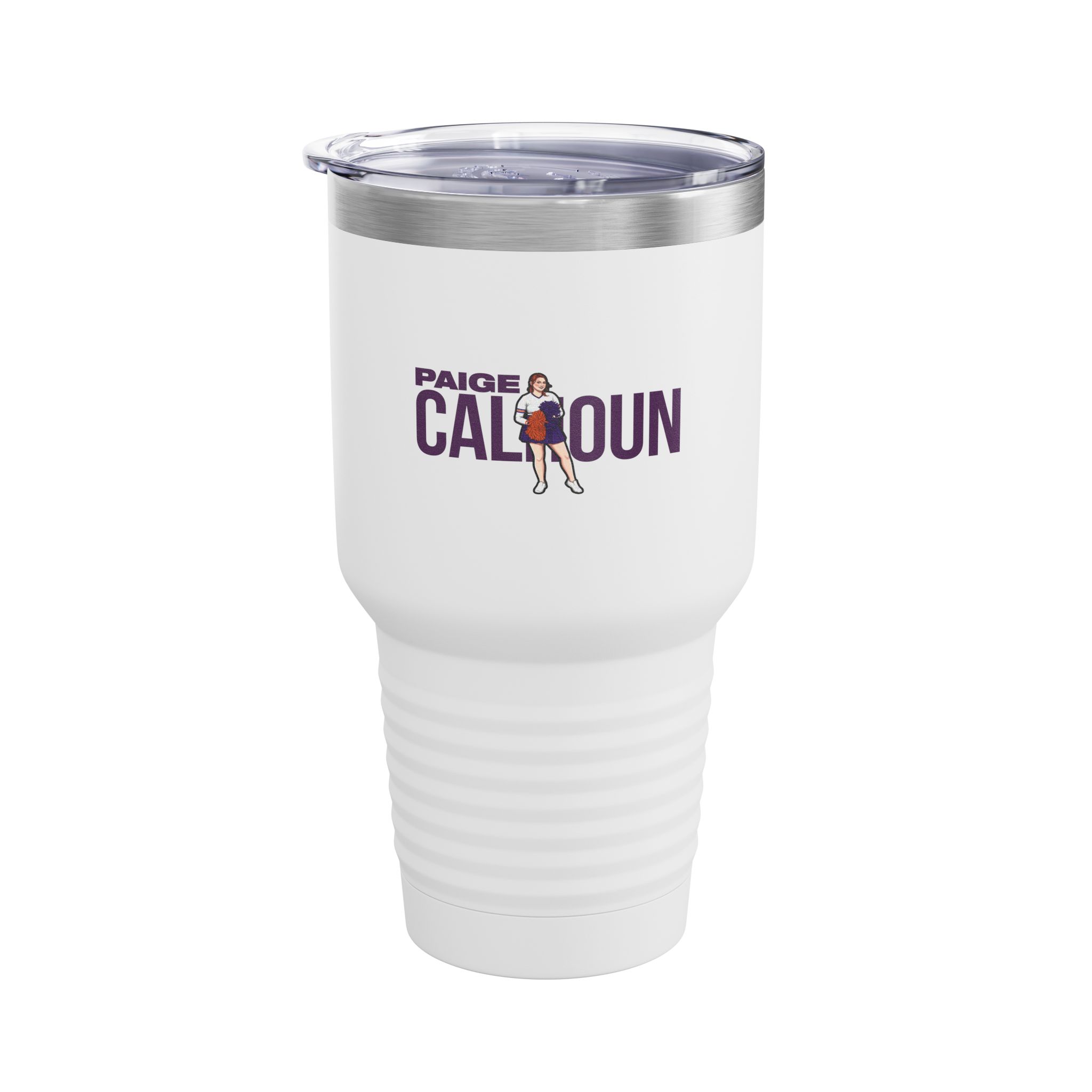 30oz Tumbler — character_player_name in White