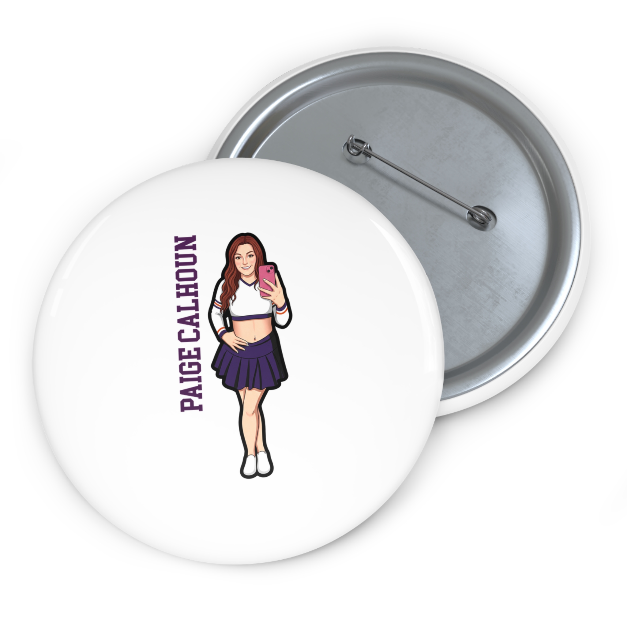 Game Day Pin — character_name_vertical in Classic