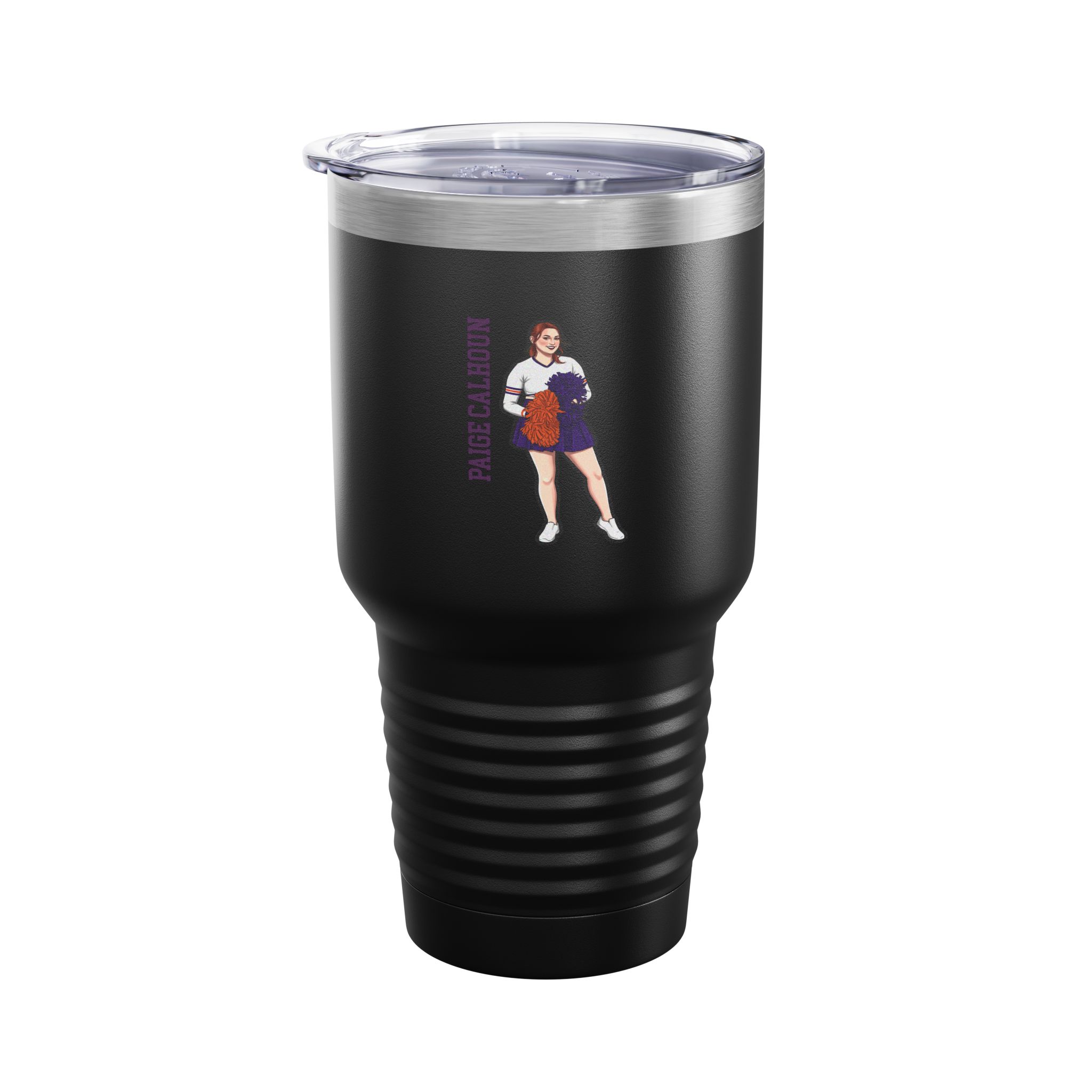 30oz Tumbler — character_name_vertical in Black