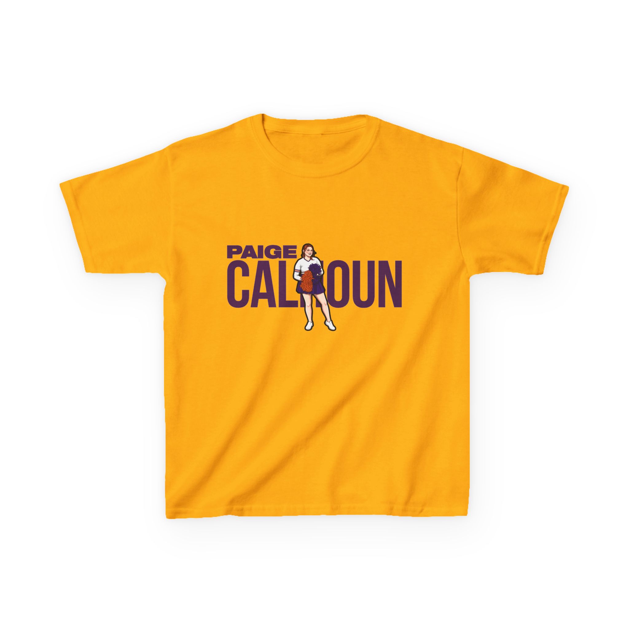 Youth Tee — character_player_name in Gold