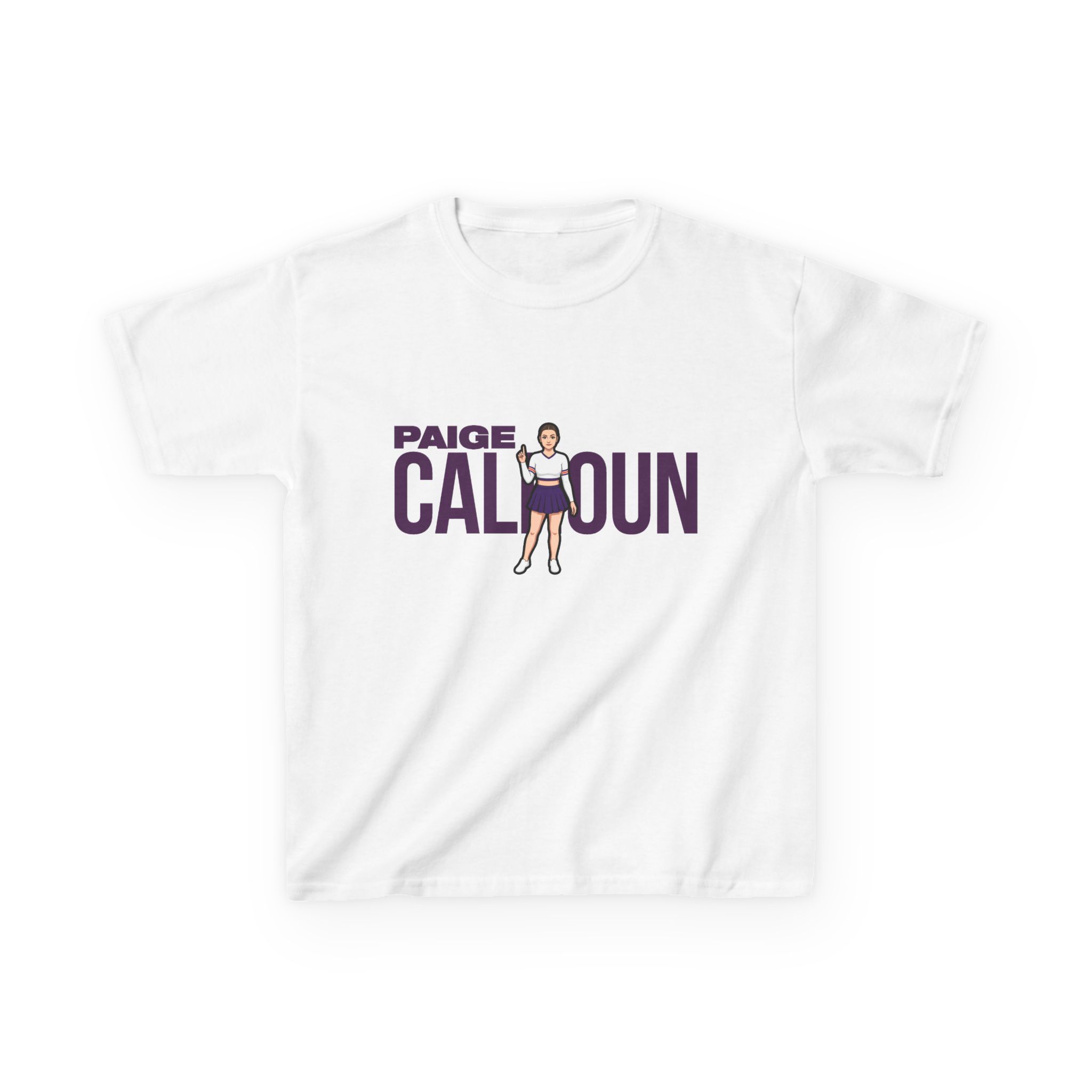 Youth Tee — character_player_name in White