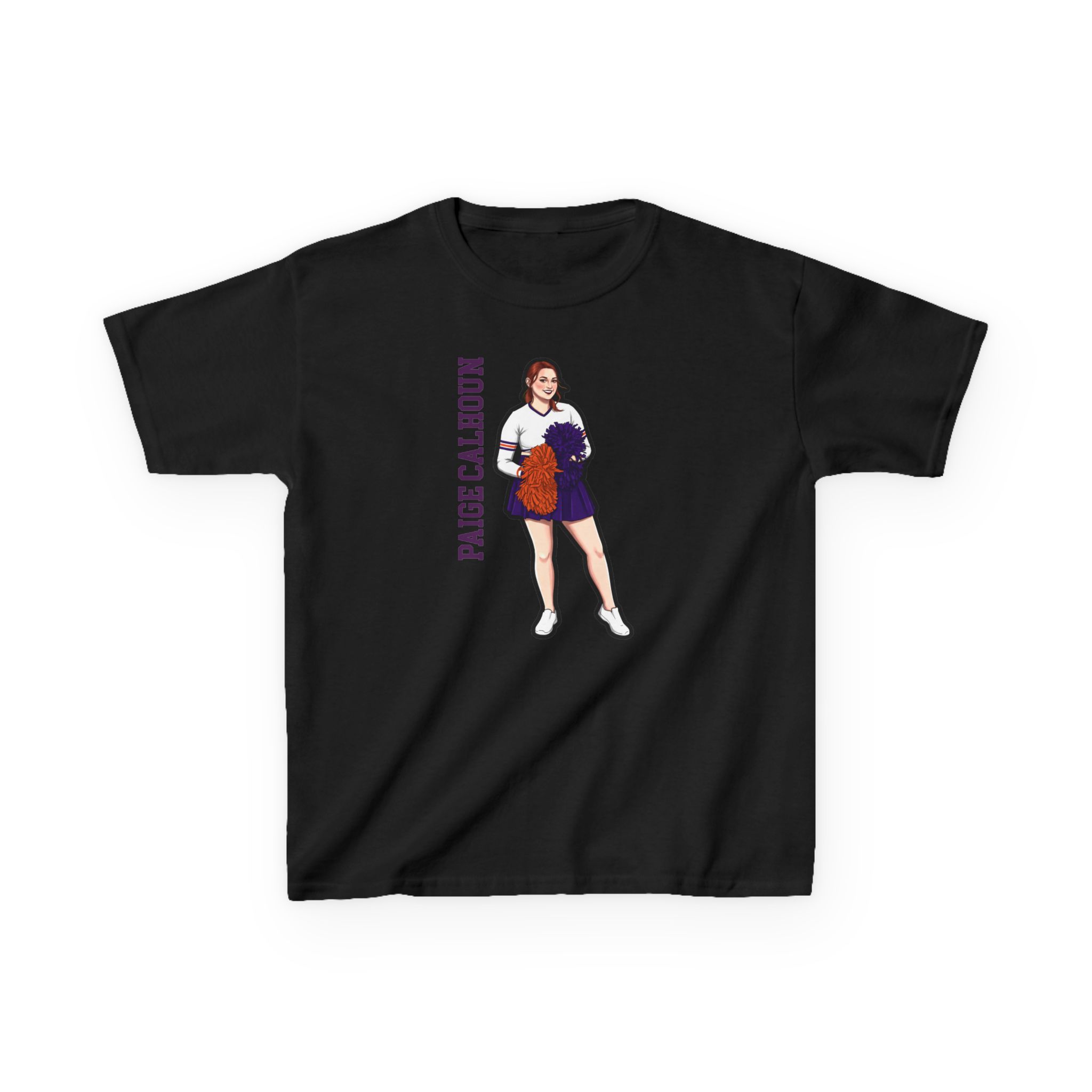 Youth Tee — character_name_vertical in Black