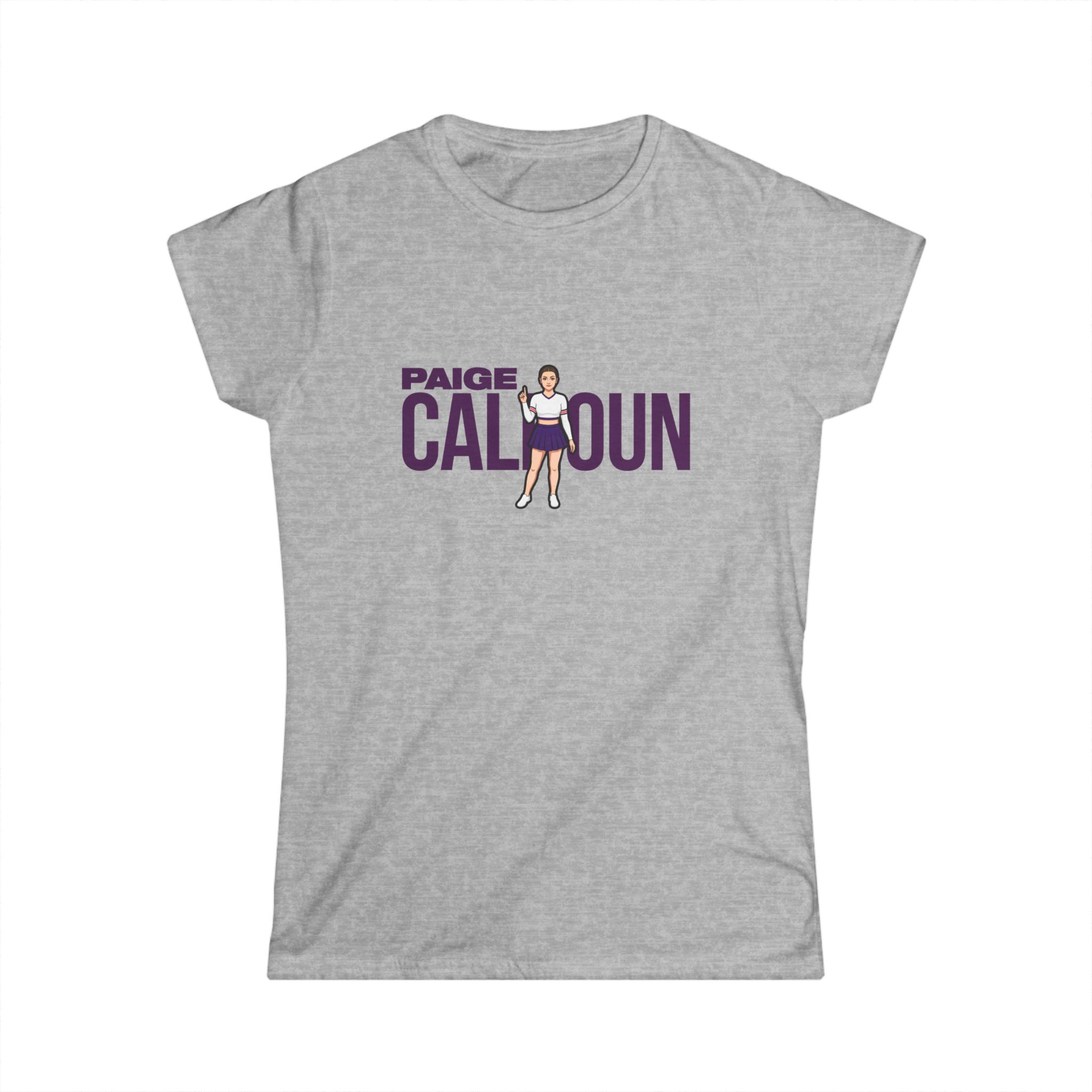 Women's Softstyle Tee — character_player_name in Grey