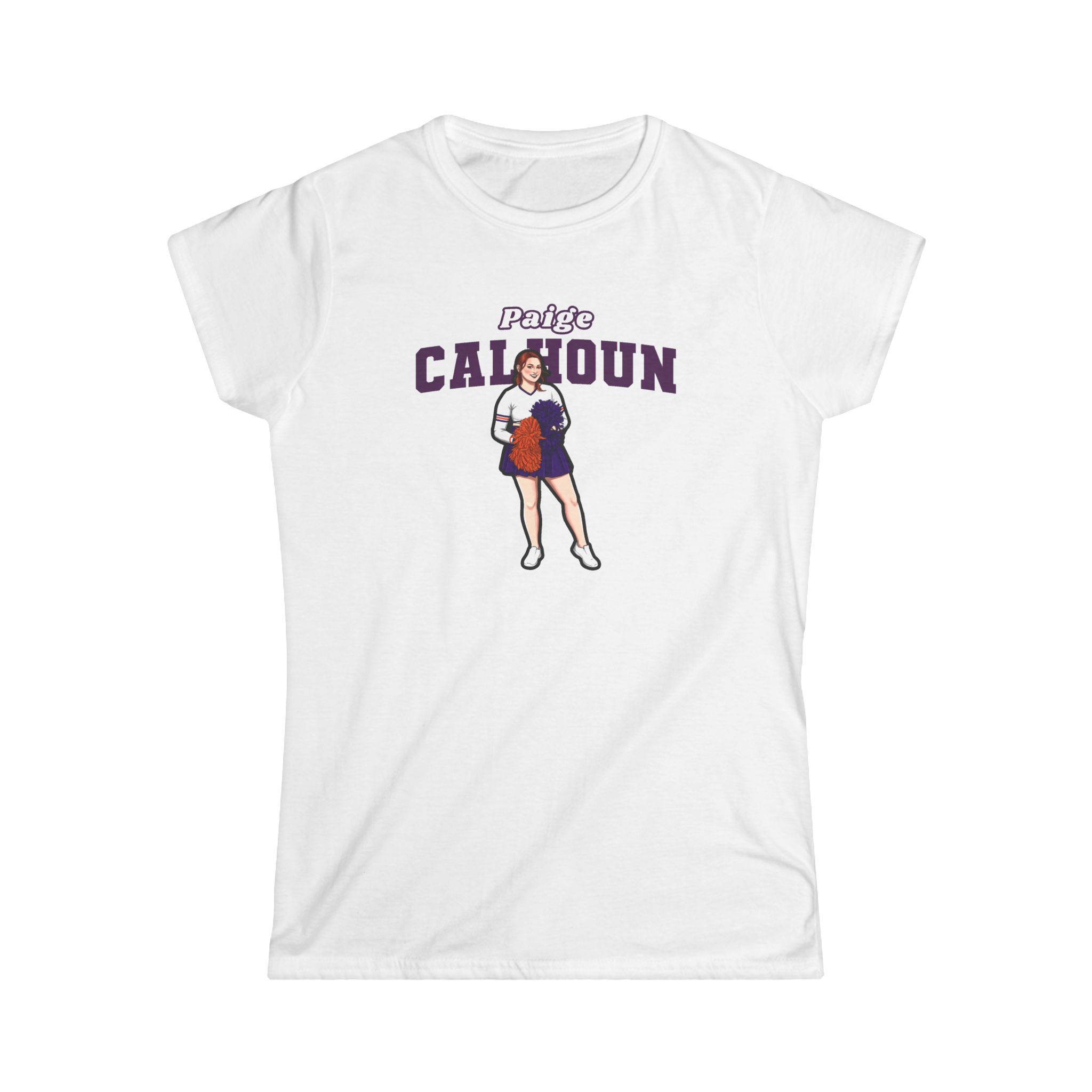 Women's Softstyle Tee — character_name_arch in White