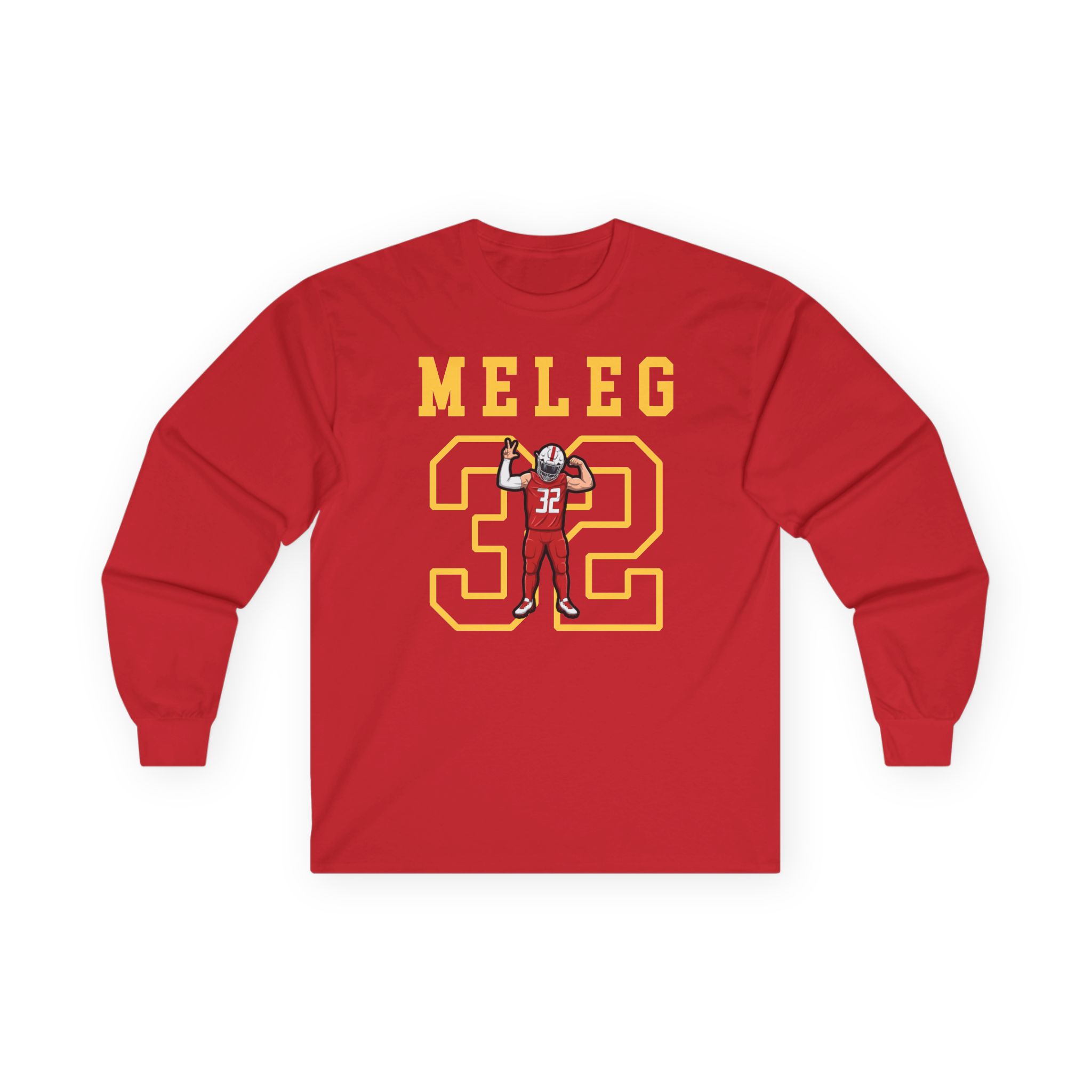 Long Sleeve Tee — character_shirsey in Red