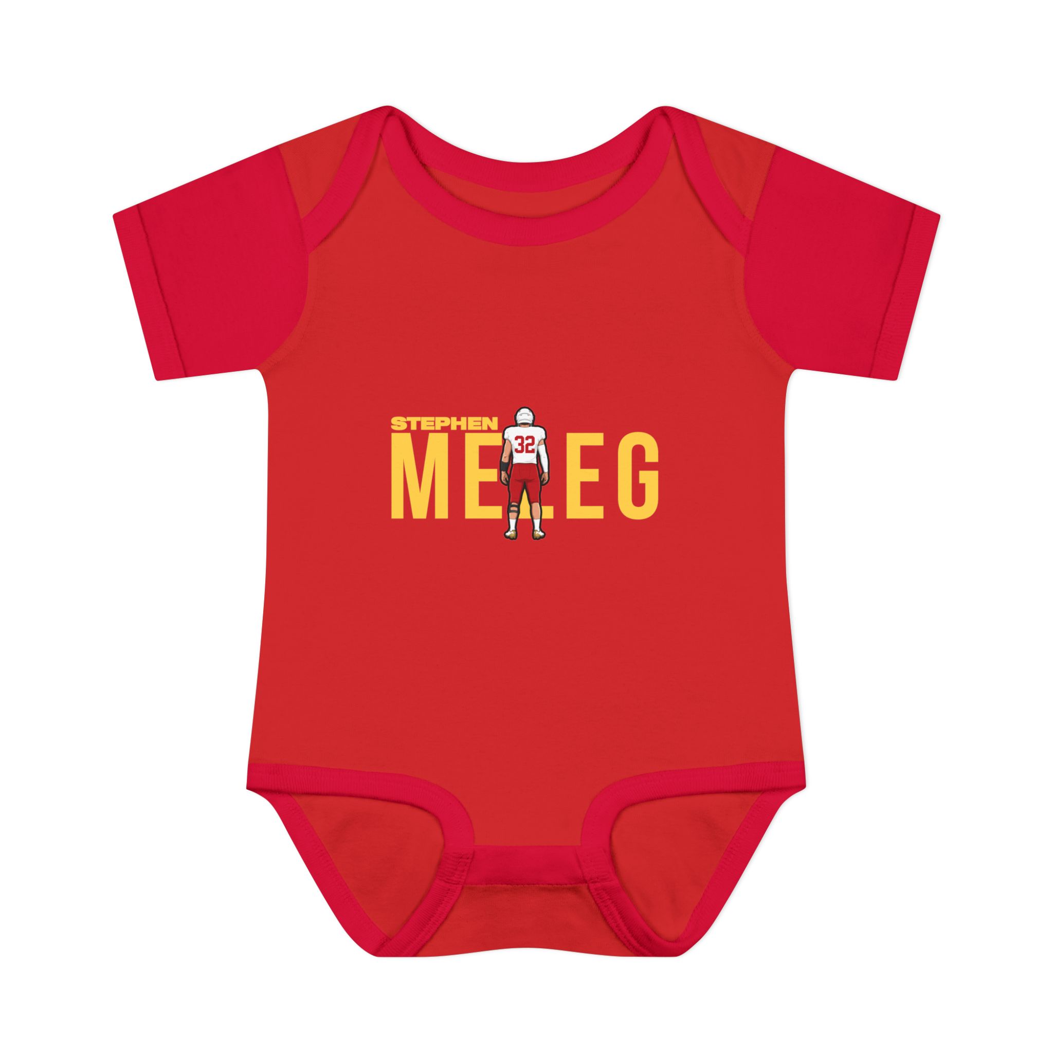 Baby Onesie — character_player_name in Red