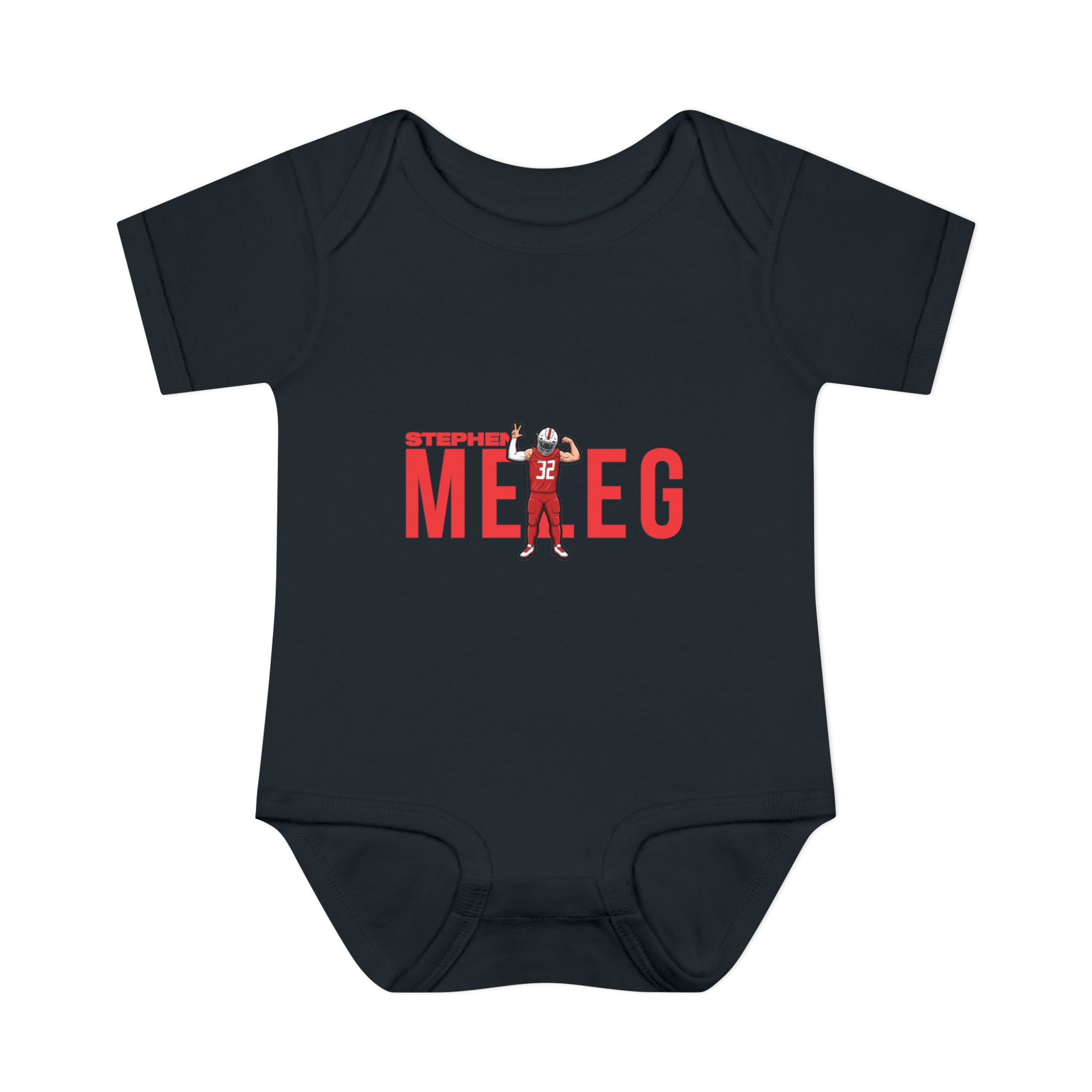 Baby Onesie — character_player_name in Black
