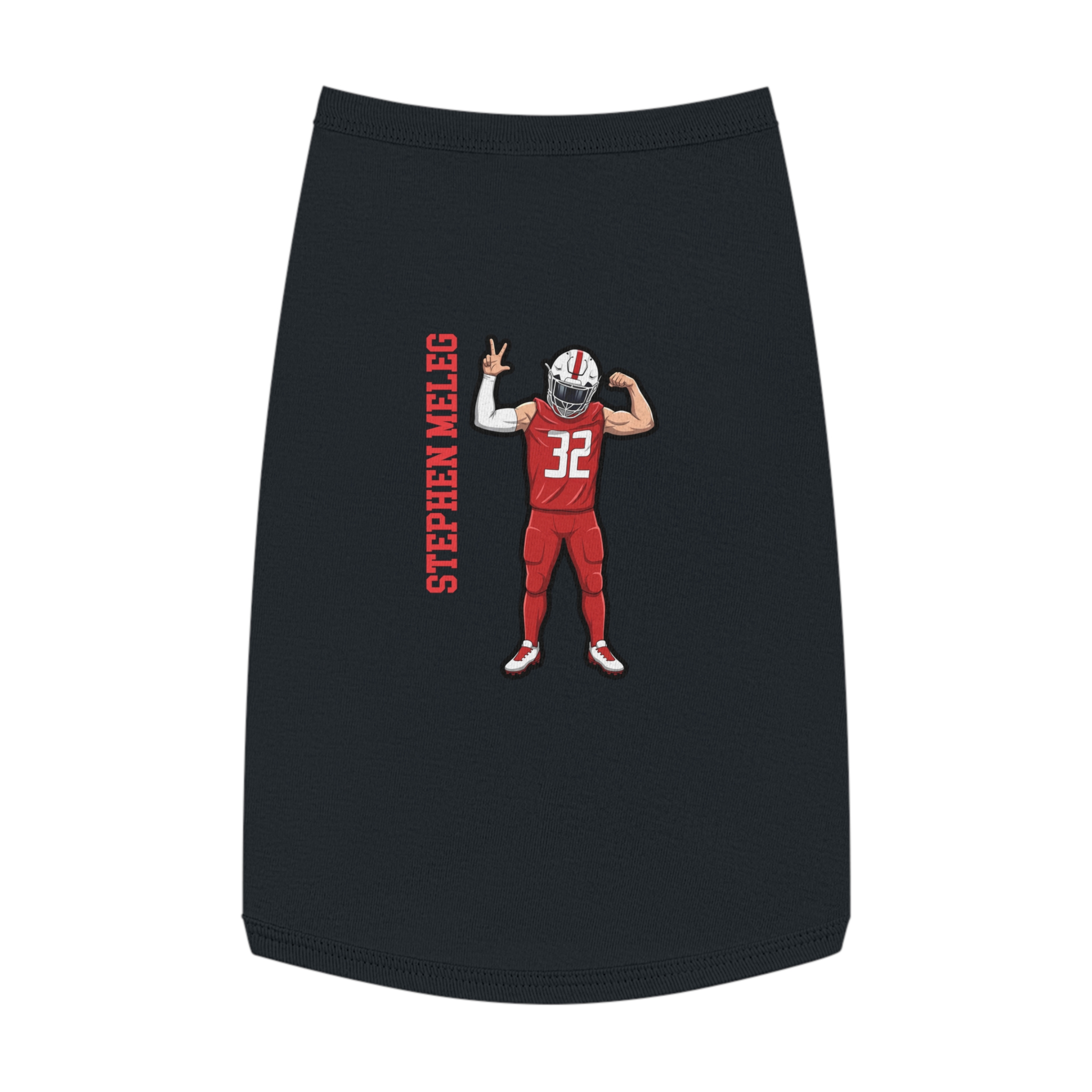 Pet Tank Top — character_name_vertical in Black