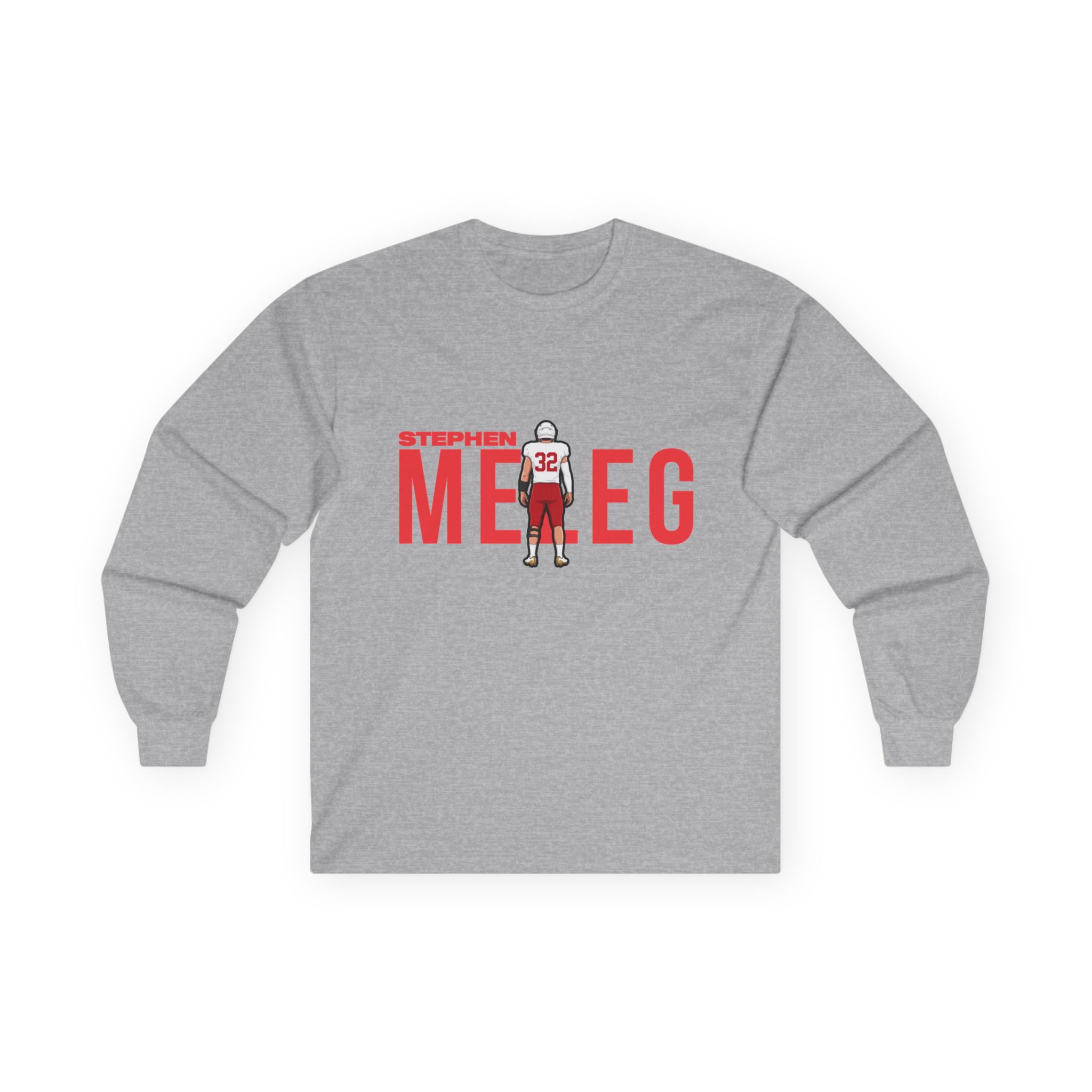 Long Sleeve Tee — character_player_name in Grey