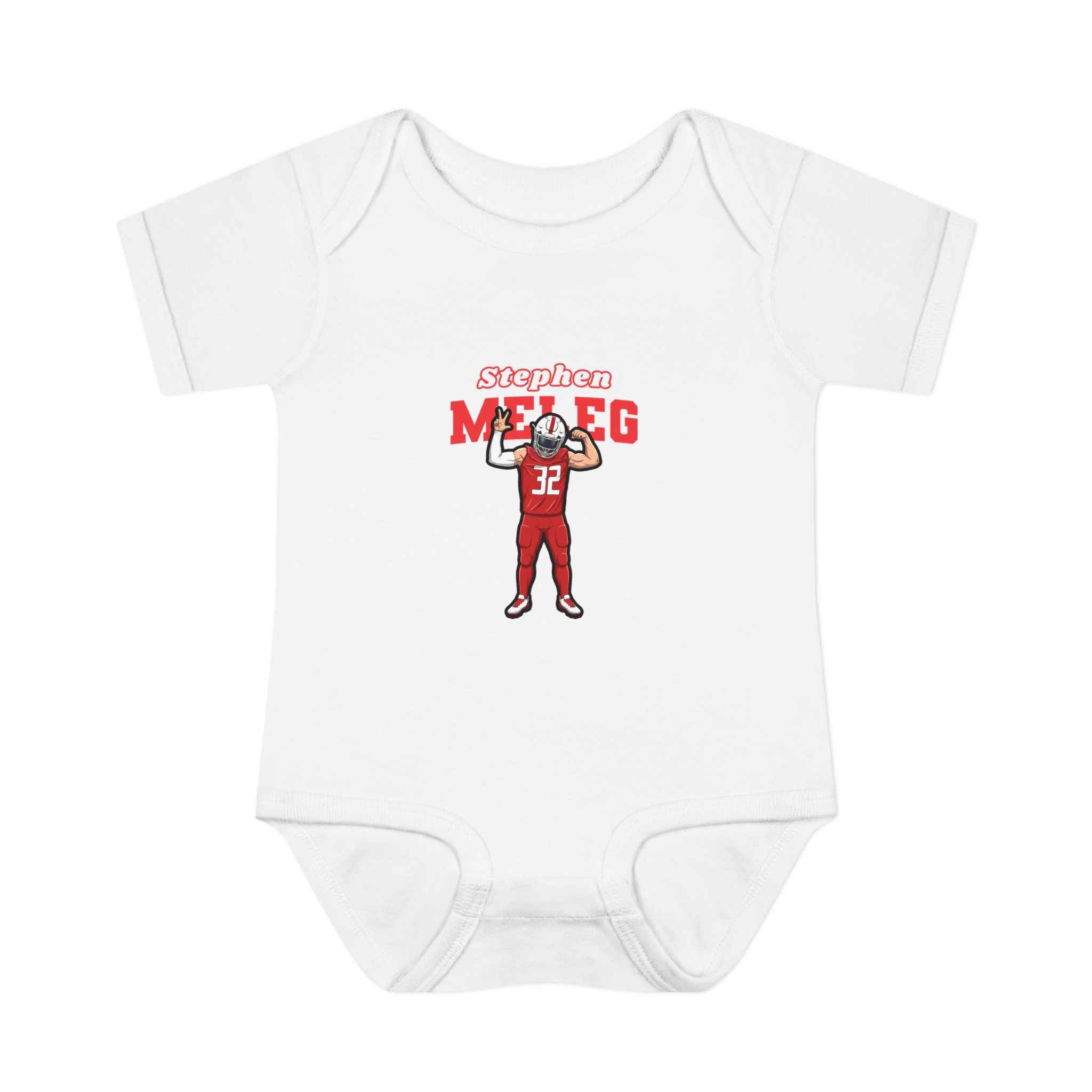 Baby Onesie — character_name_arch in White