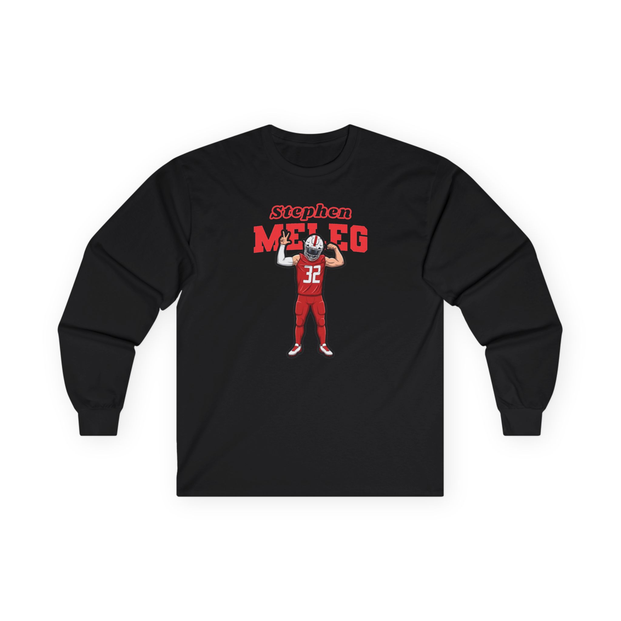 Long Sleeve Tee — character_name_arch in Black