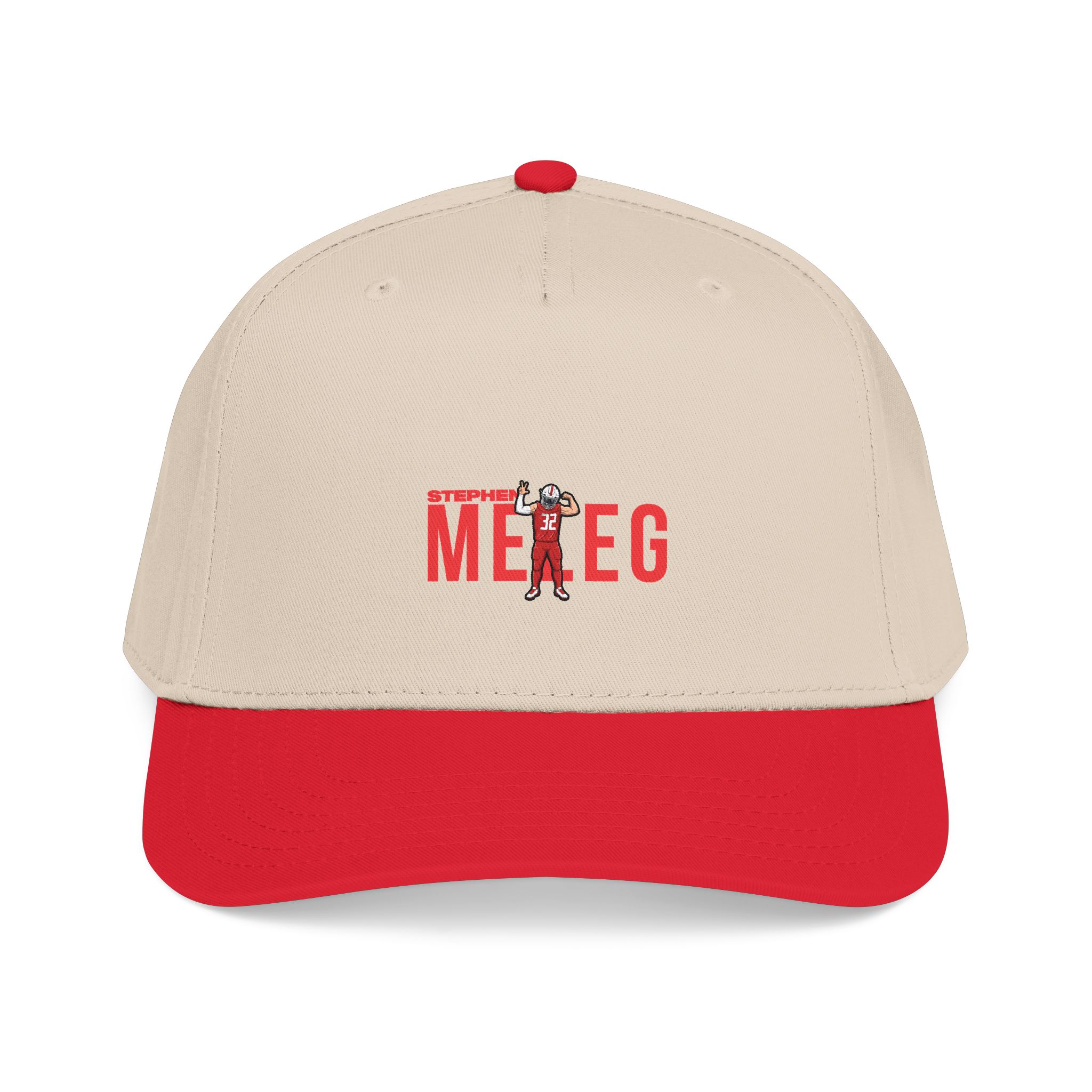 Baseball Cap — character_player_name in Red / Natural