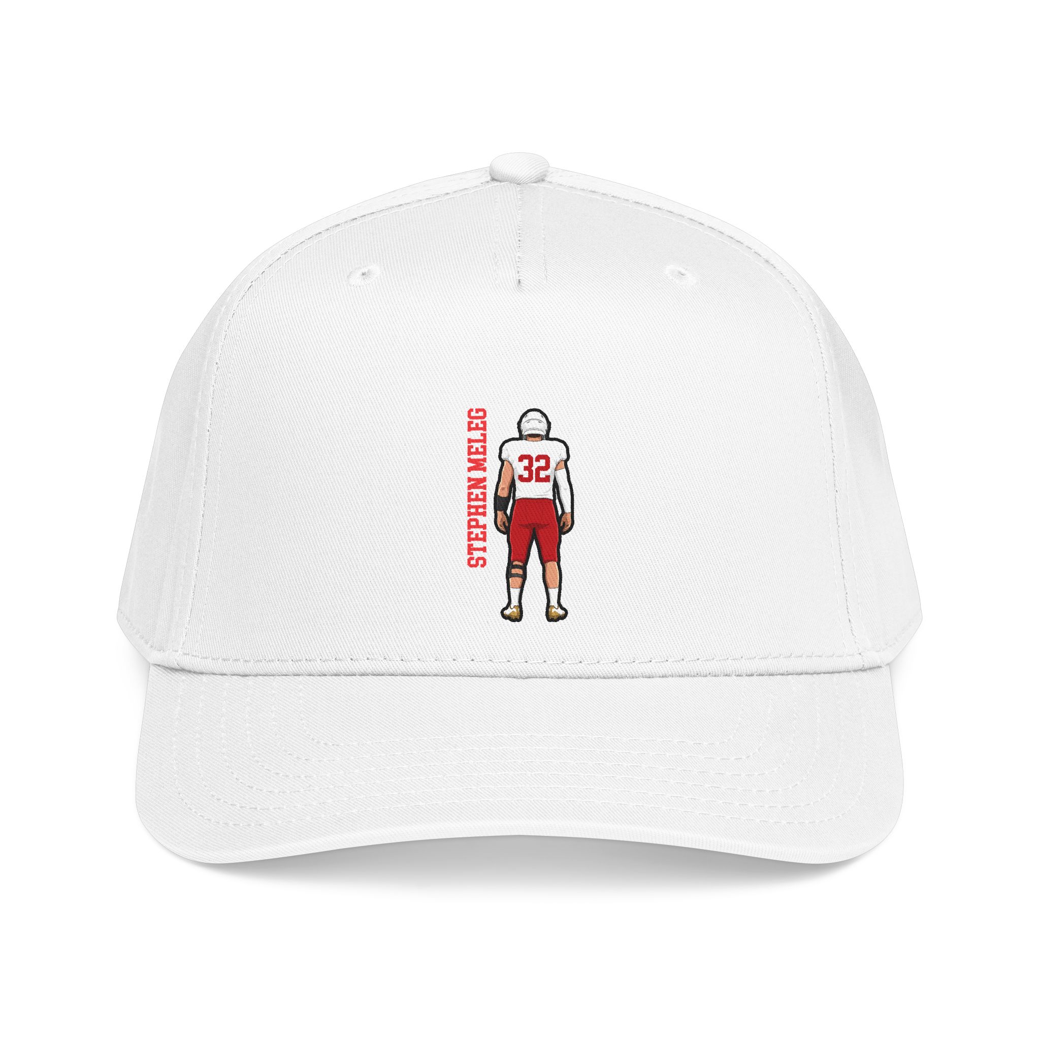 Baseball Cap — character_name_vertical in White