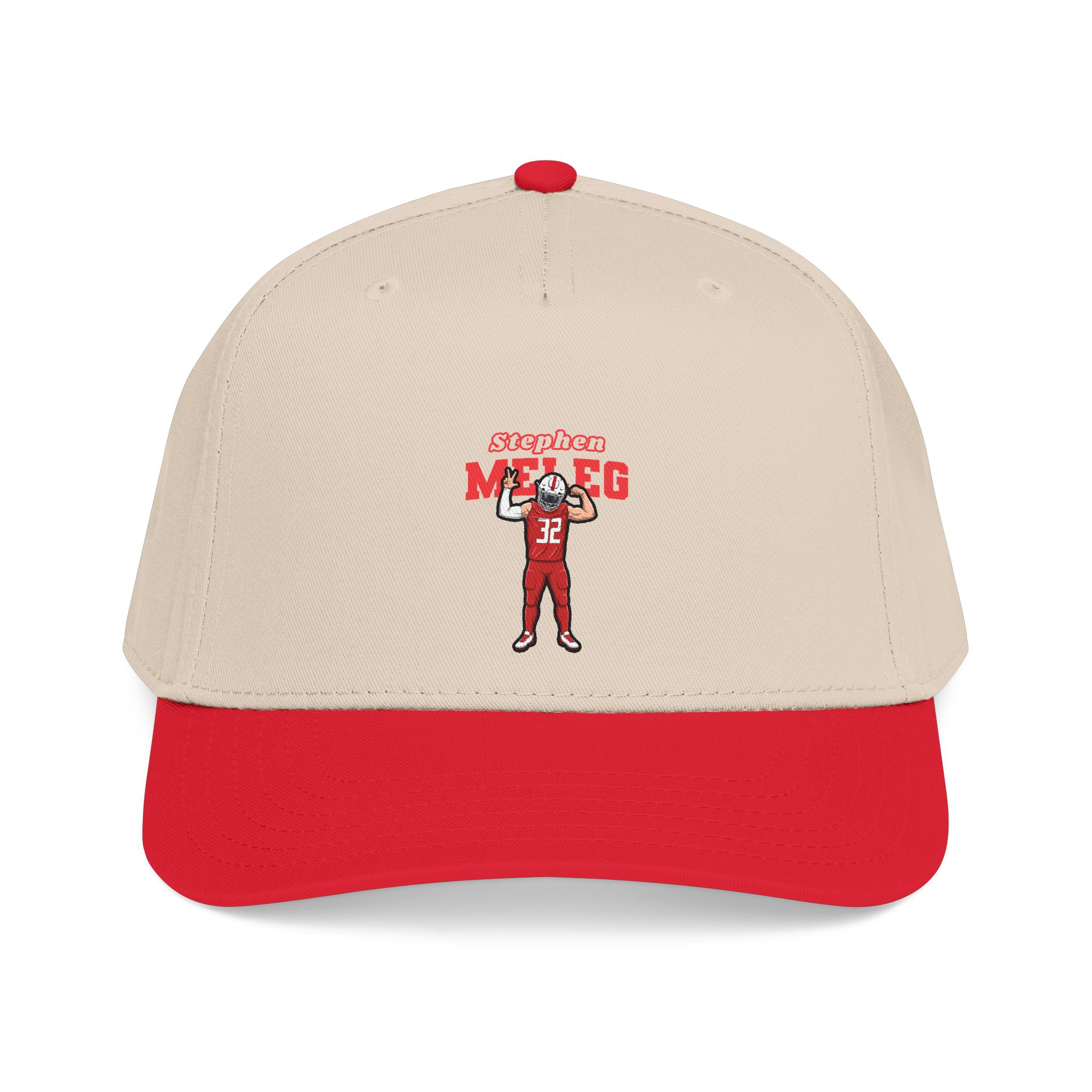 Baseball Cap — character_name_arch in Red / Natural