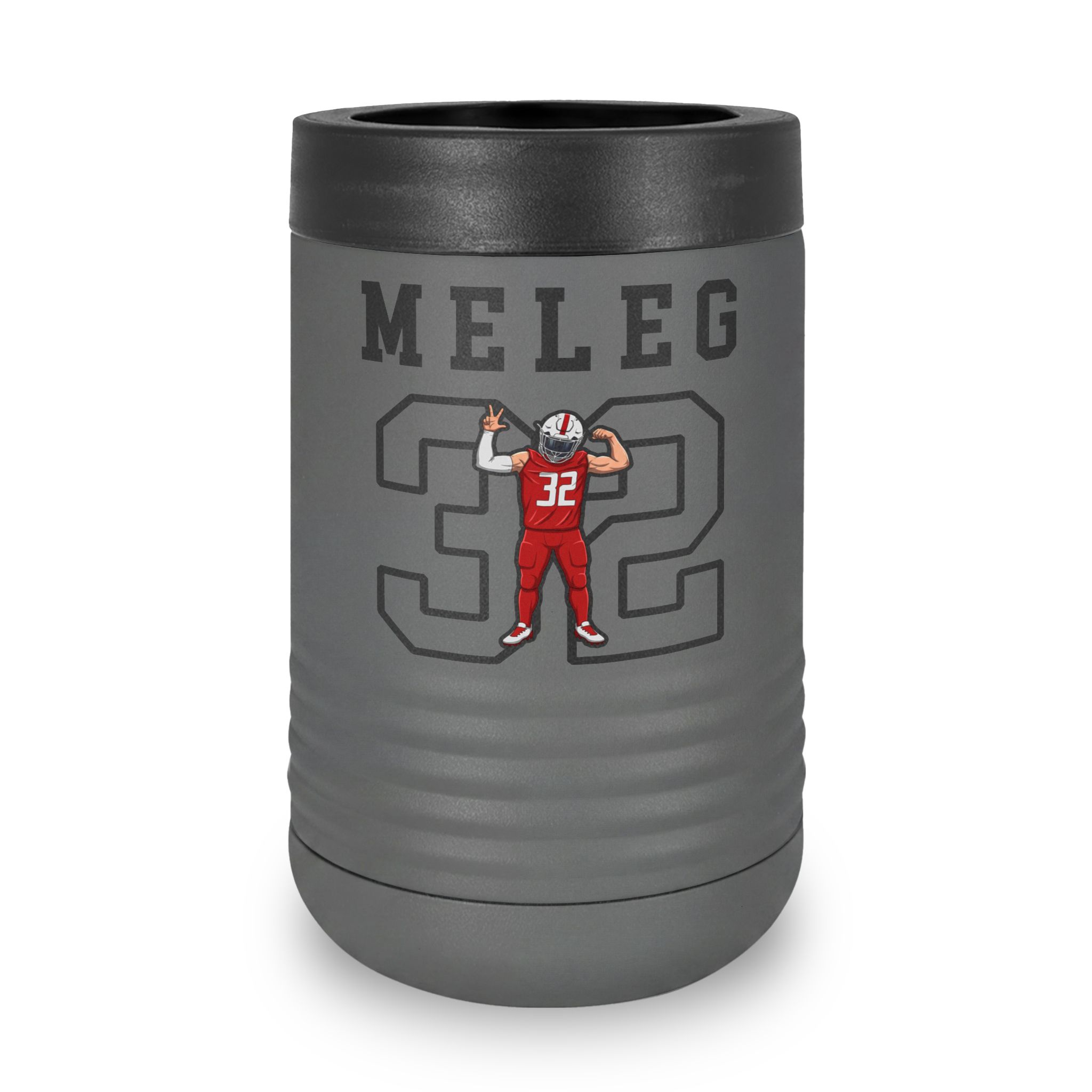 Stainless Can Cooler — character_shirsey in Grey