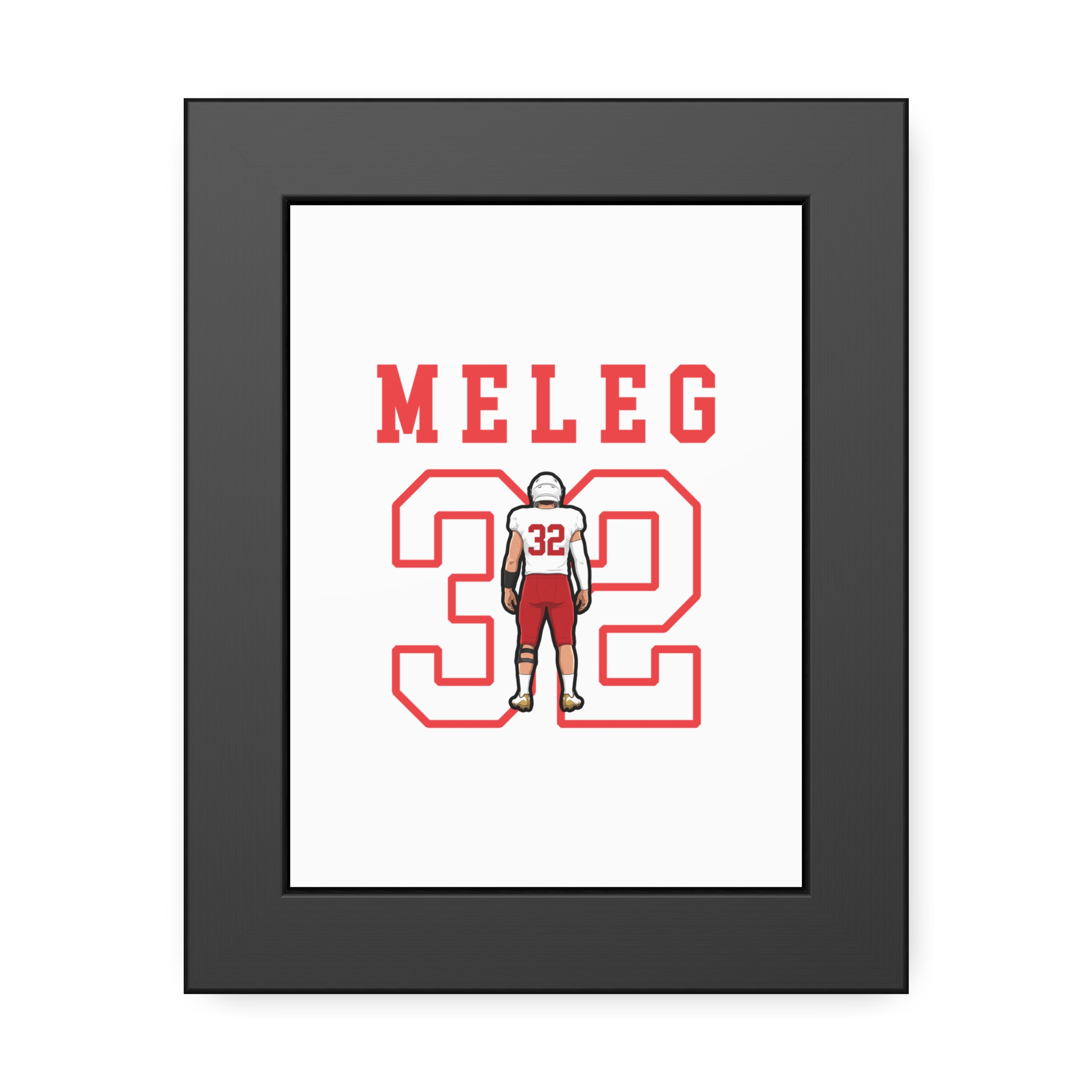 Framed Poster — character_shirsey in Black