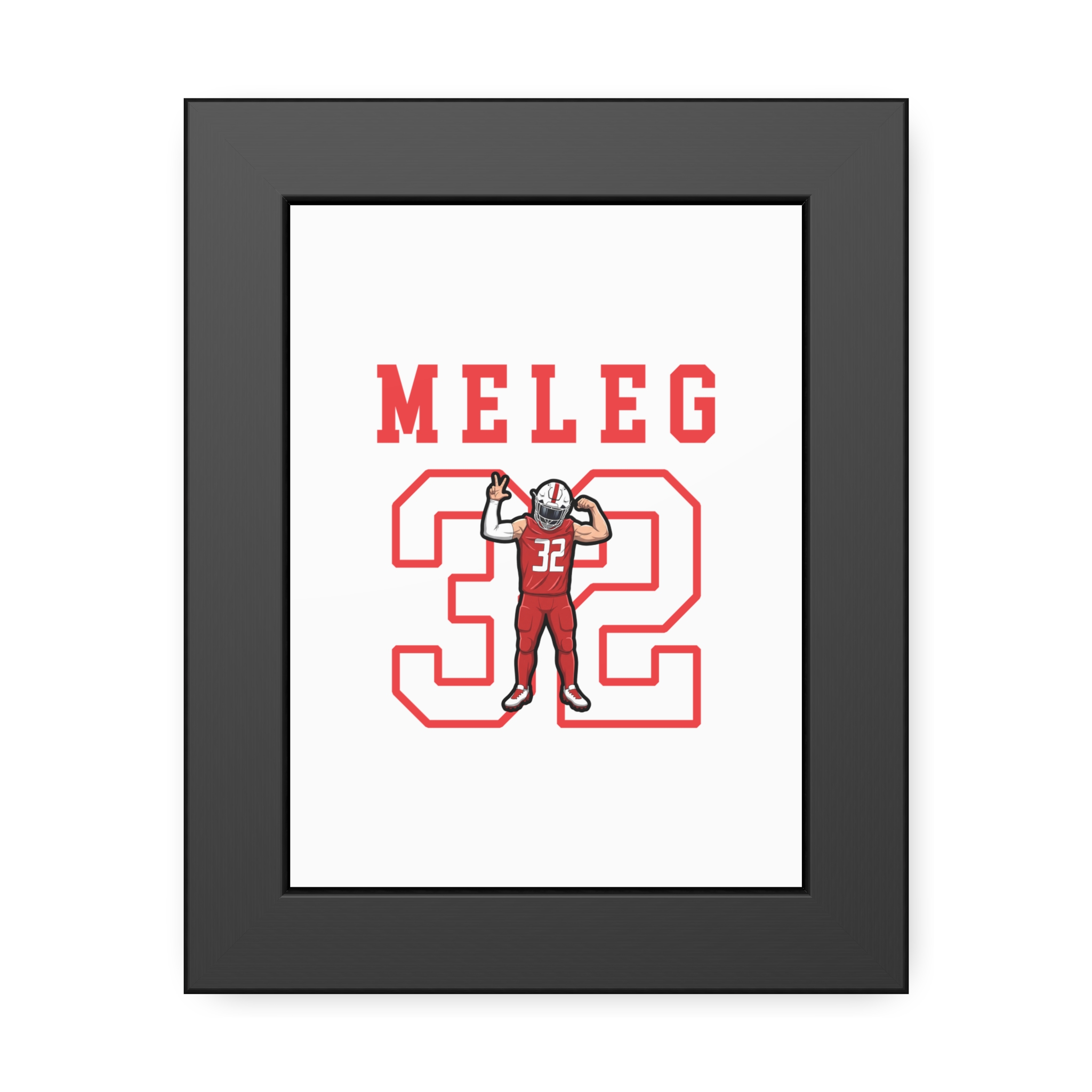 Framed Poster — character_shirsey in Black