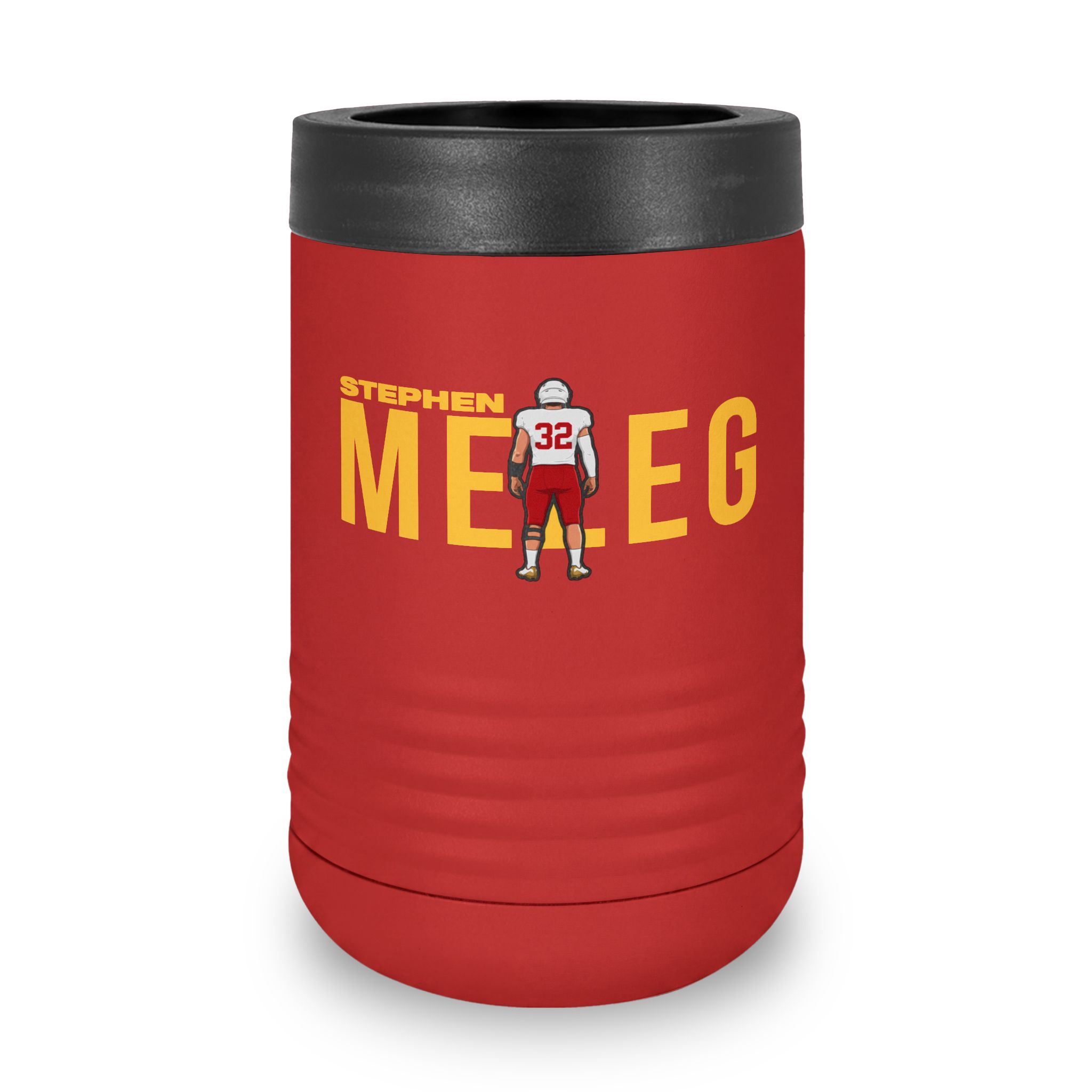 Stainless Can Cooler — character_player_name in Red