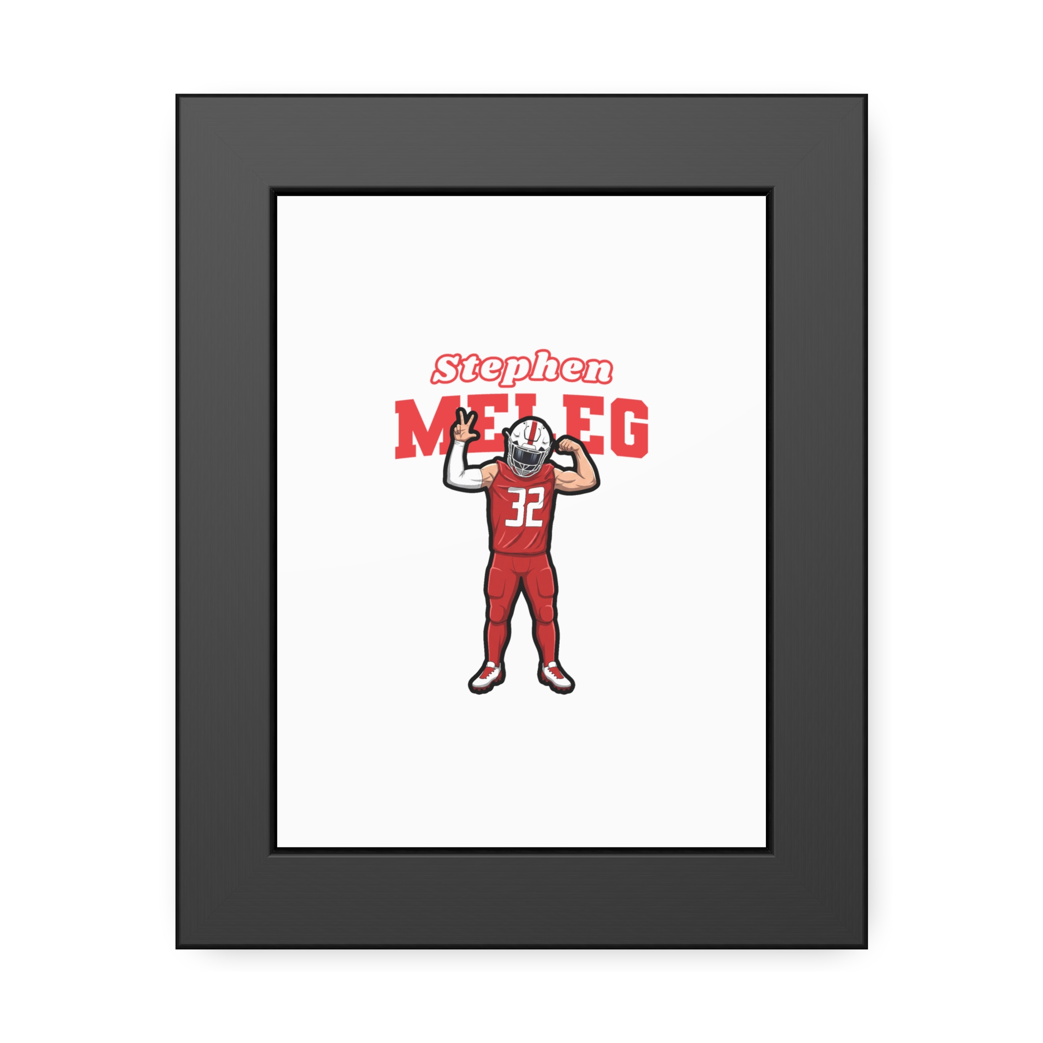 Framed Poster — character_name_arch in Black