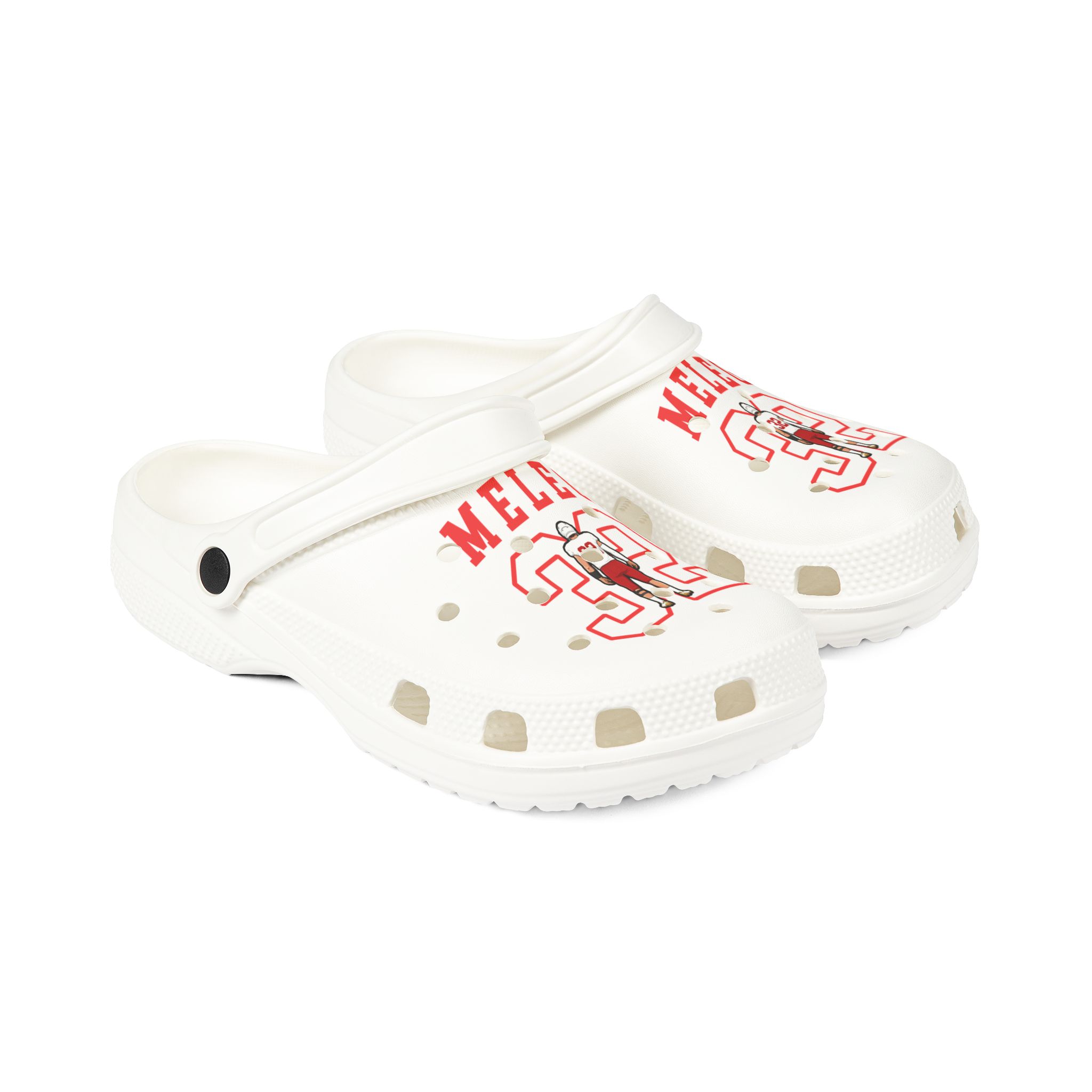 Rubber Clogs — character_shirsey in White