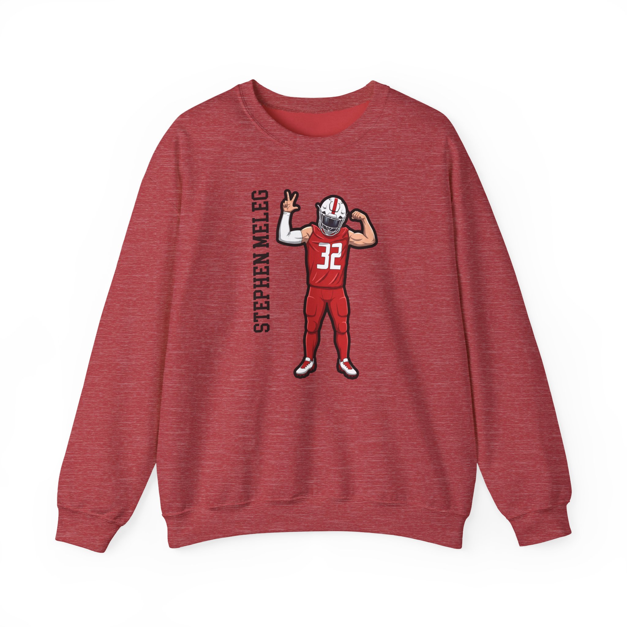 Crewneck Sweatshirt — character_name_vertical in Scarlet