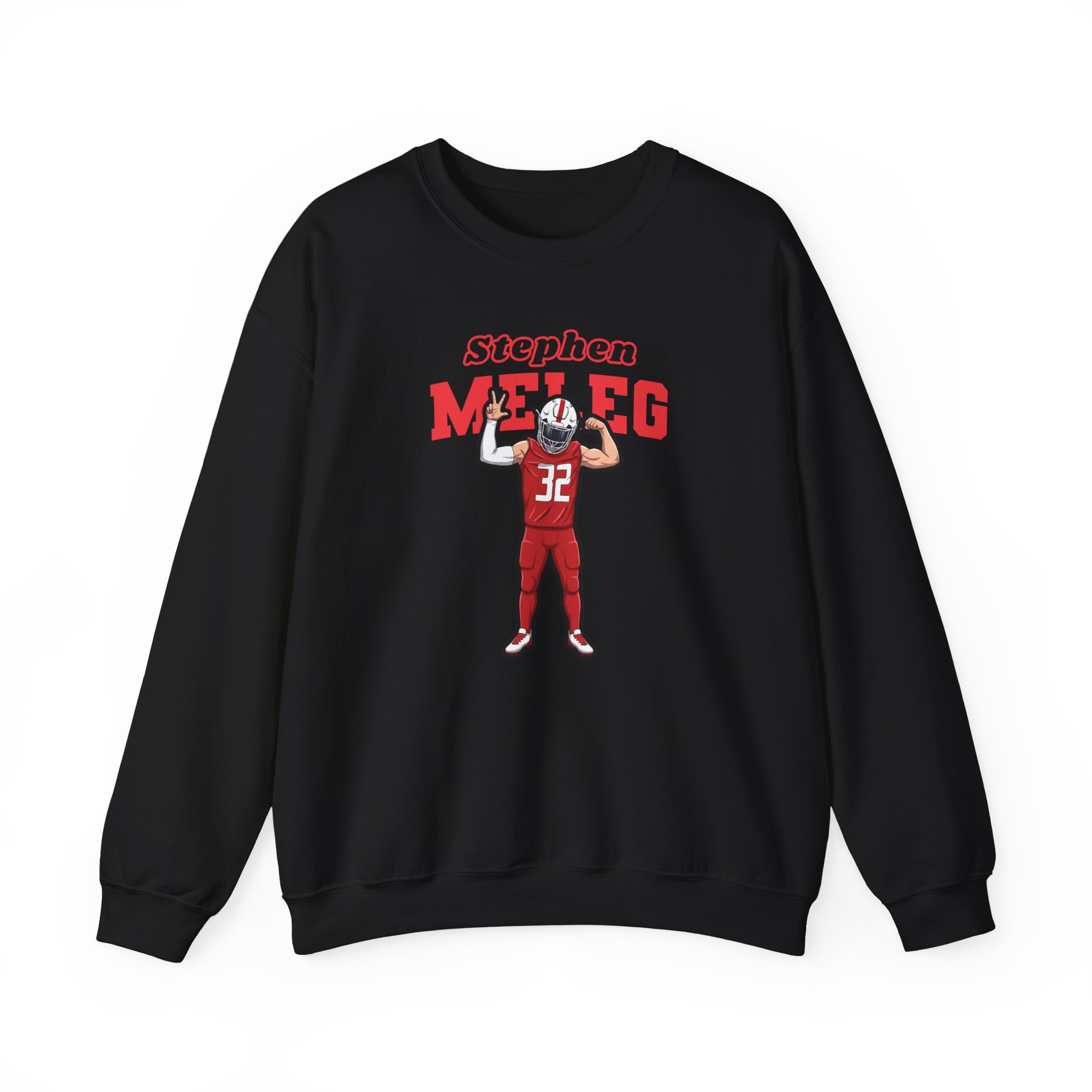 Crewneck Sweatshirt — character_name_arch in Black