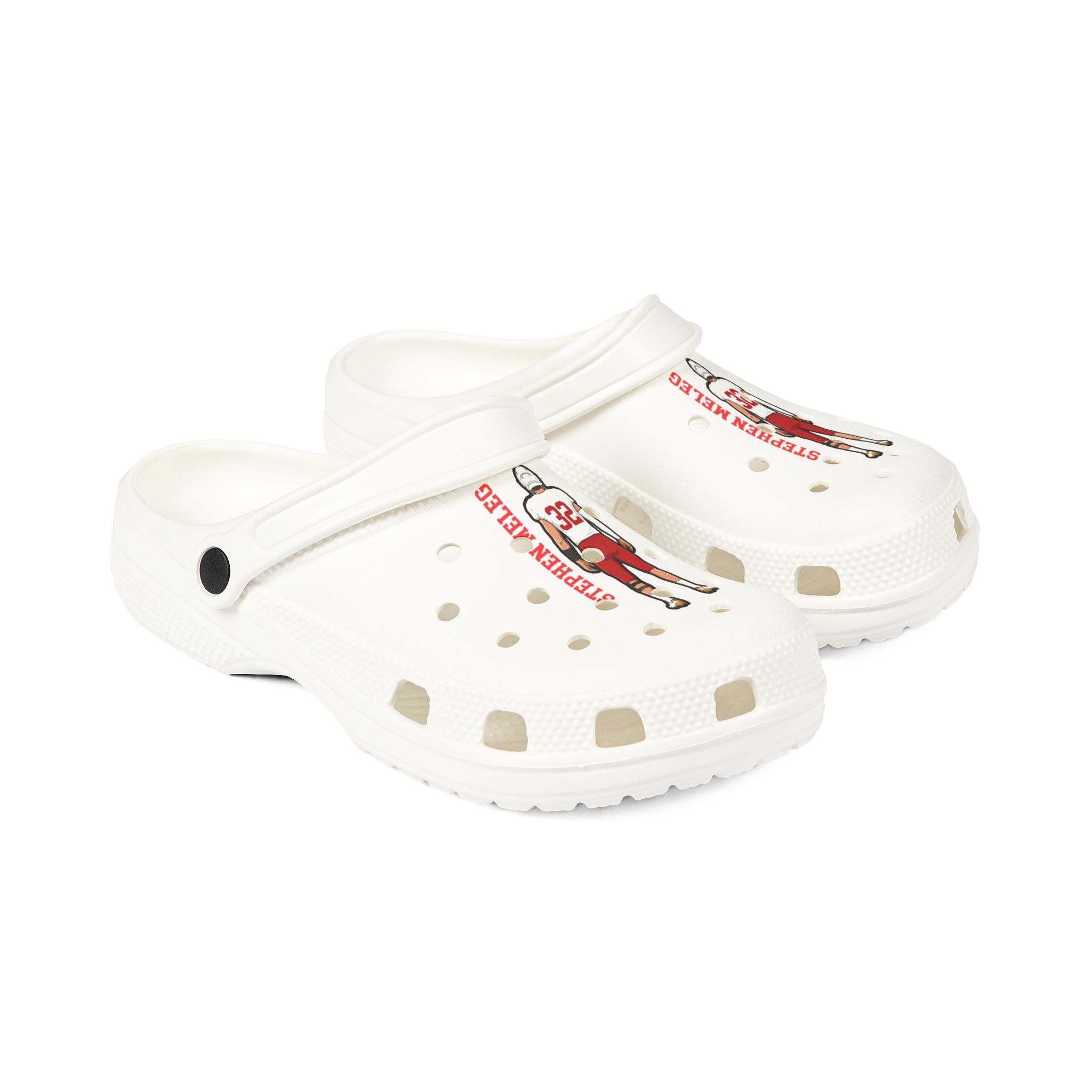 Rubber Clogs — character_name_vertical in White