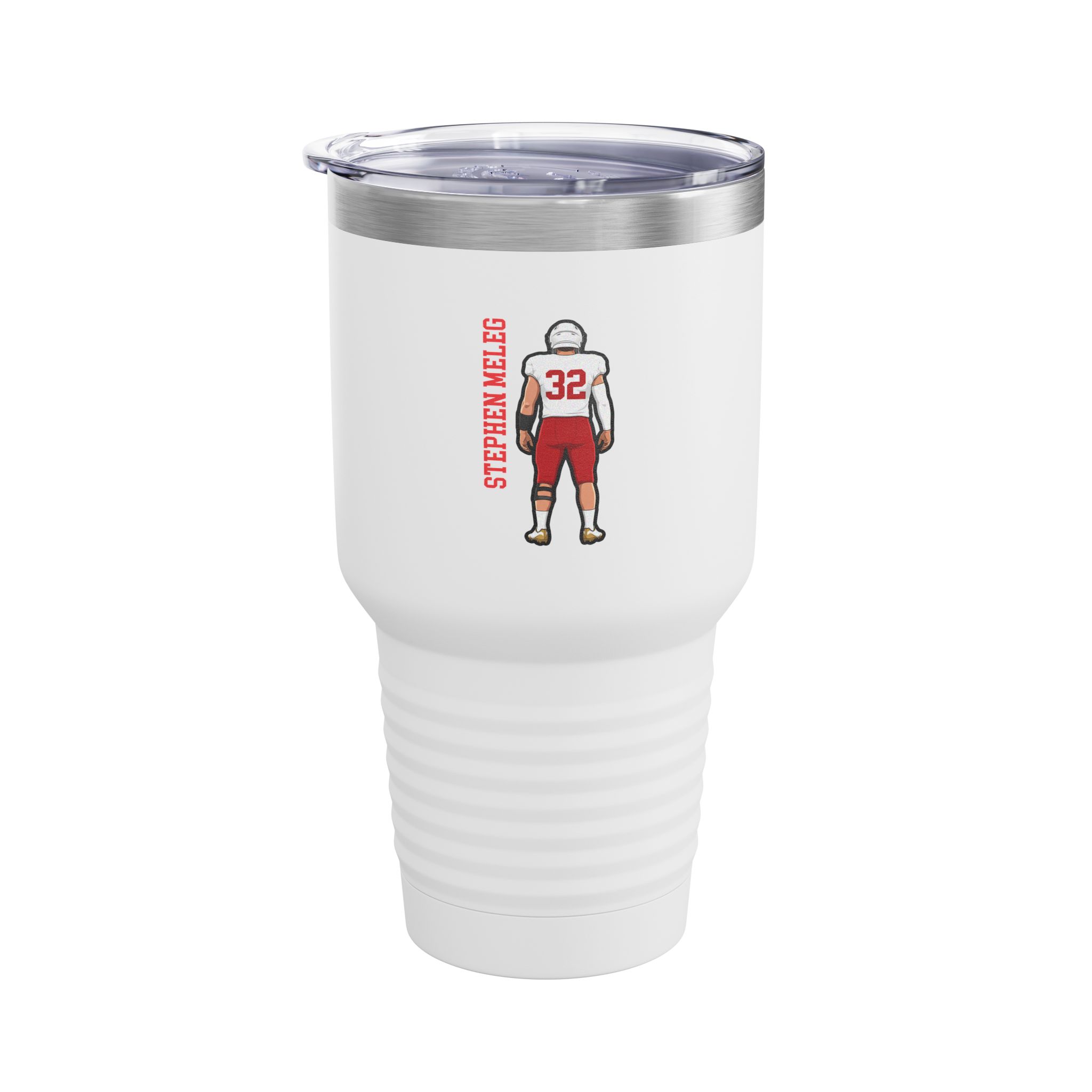 30oz Tumbler — character_name_vertical in White