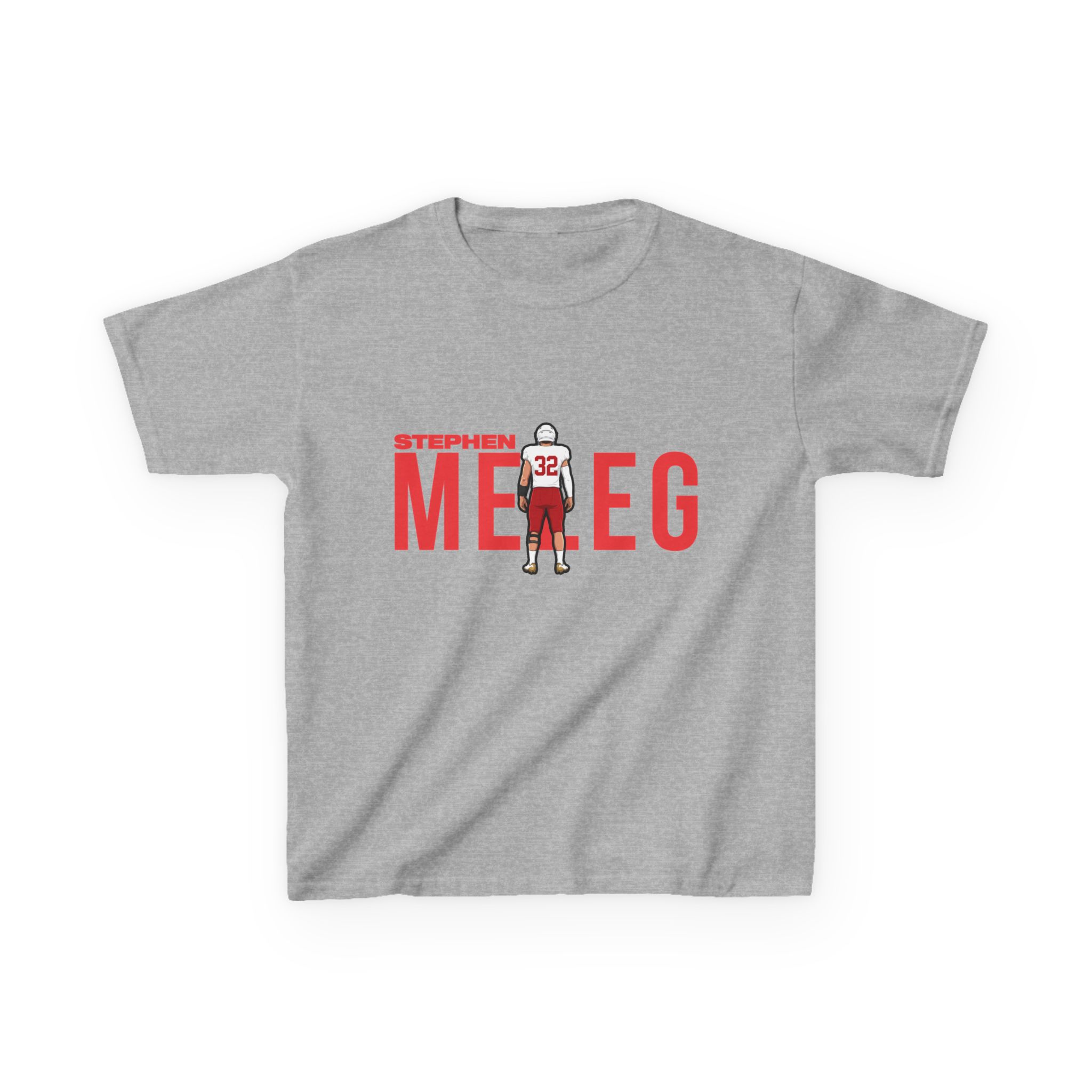 Youth Tee — character_player_name in Grey