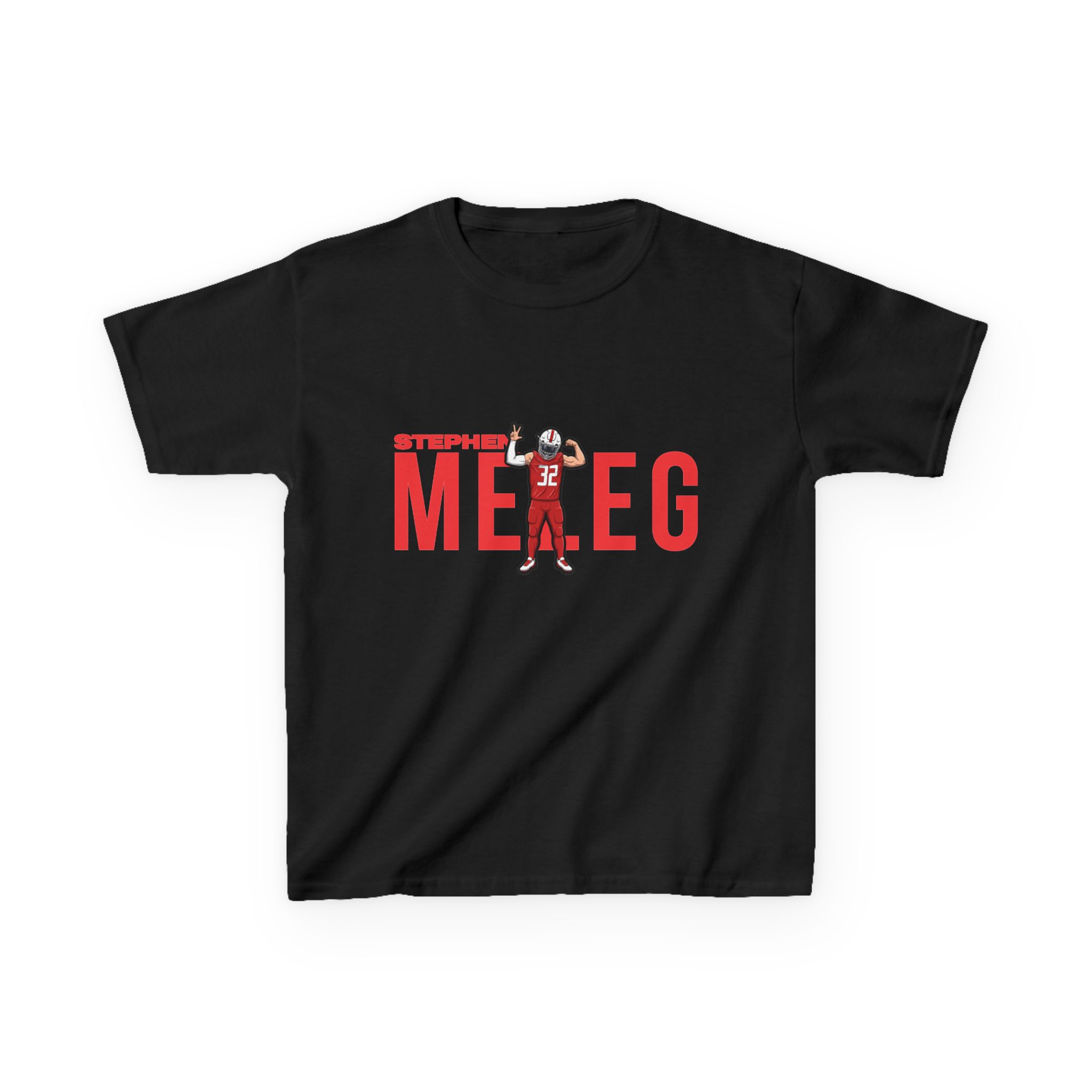 Youth Tee — character_player_name in Black