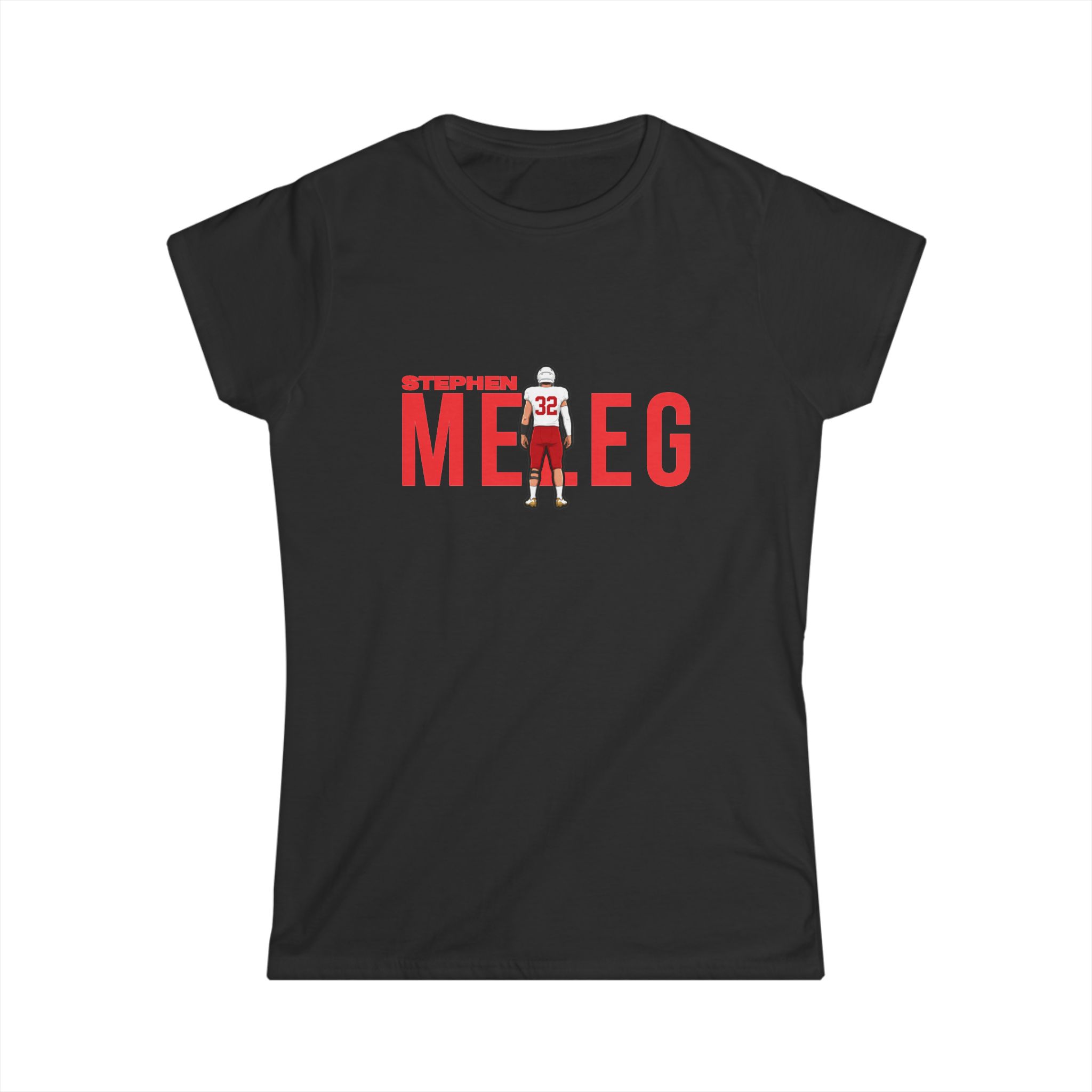 Women's Softstyle Tee — character_player_name in Black