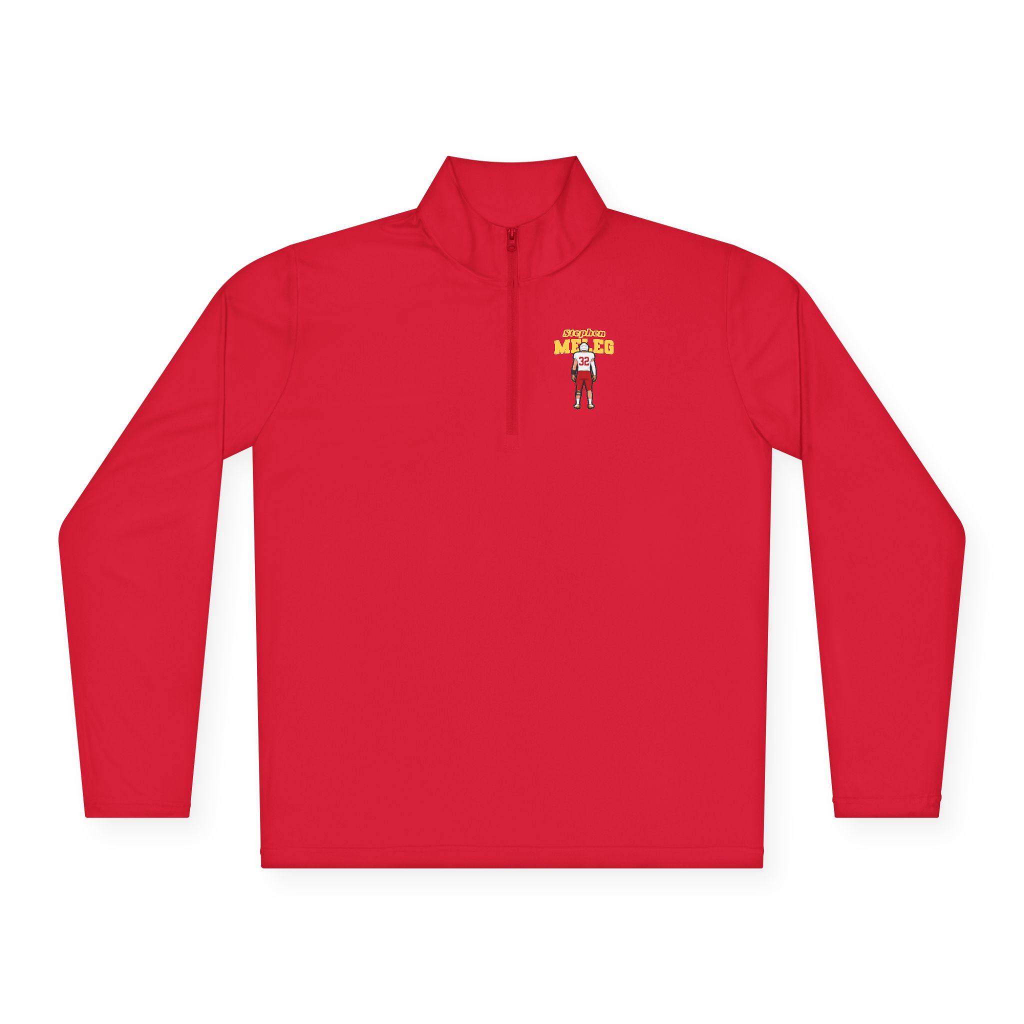 Q-Zip Pullover — character_name_arch in Red