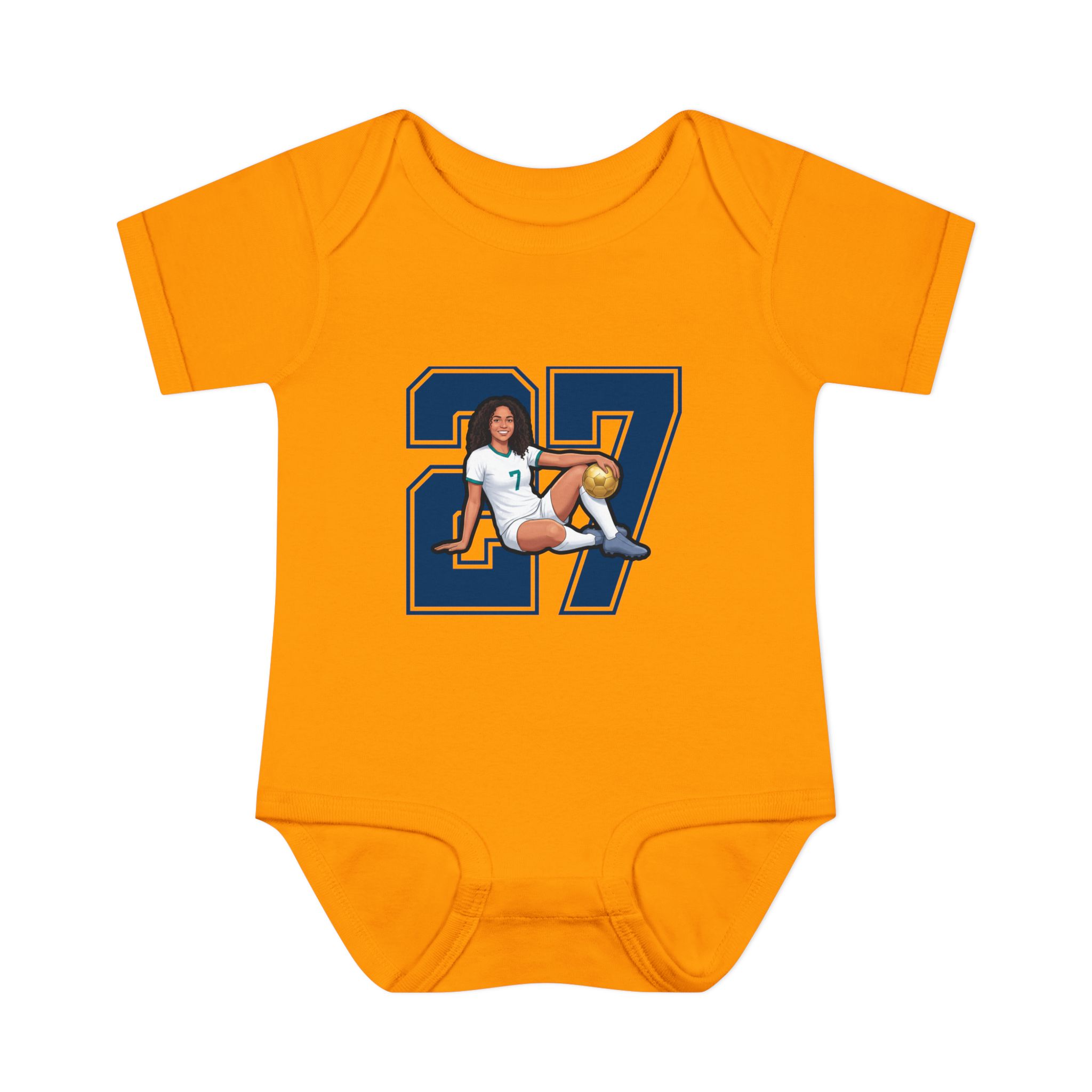 Baby Onesie — character_number in Gold