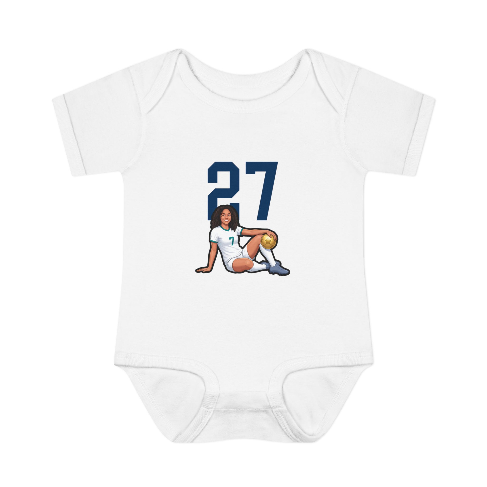 Baby Onesie — character_number_top in White