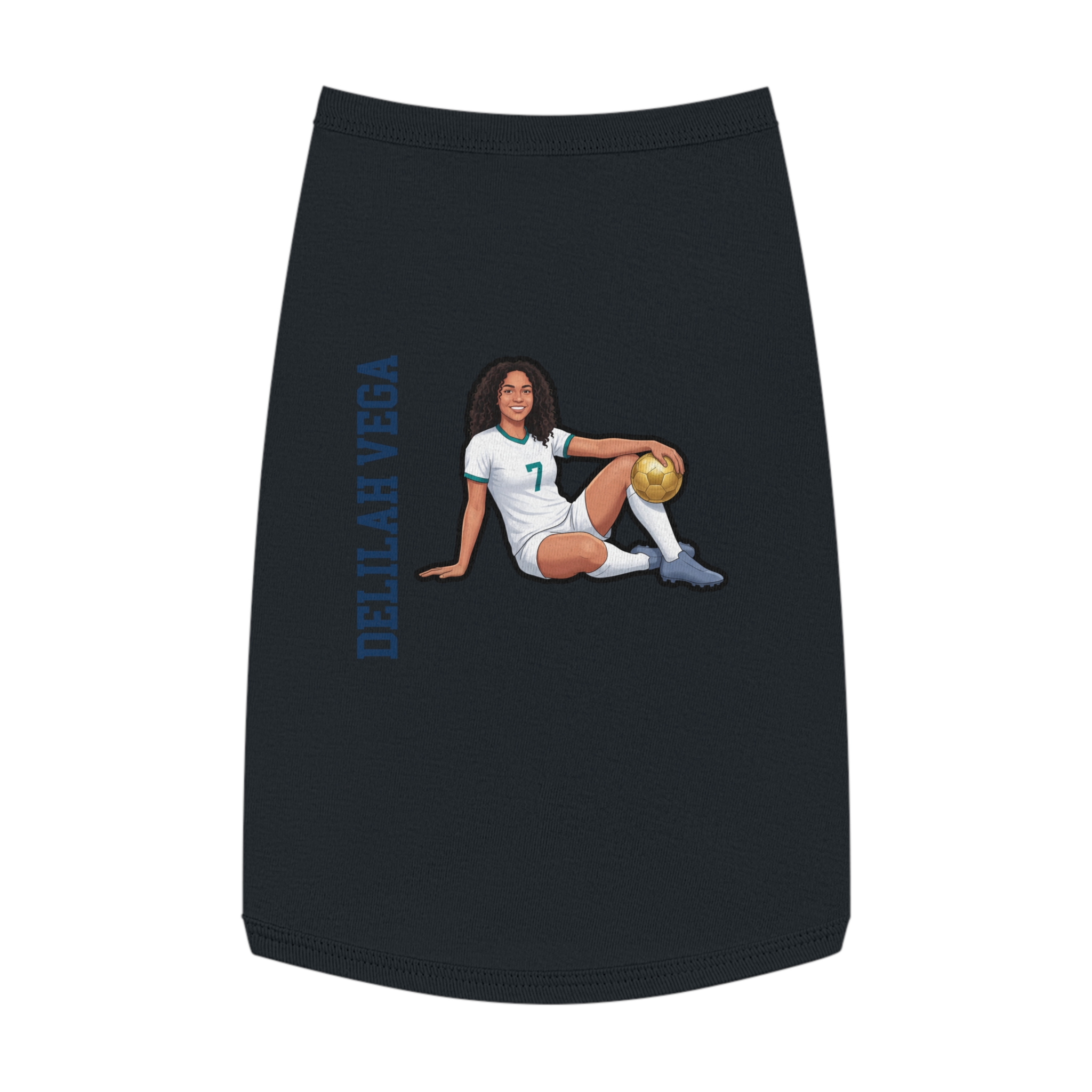 Pet Tank Top — character_name_vertical in White
