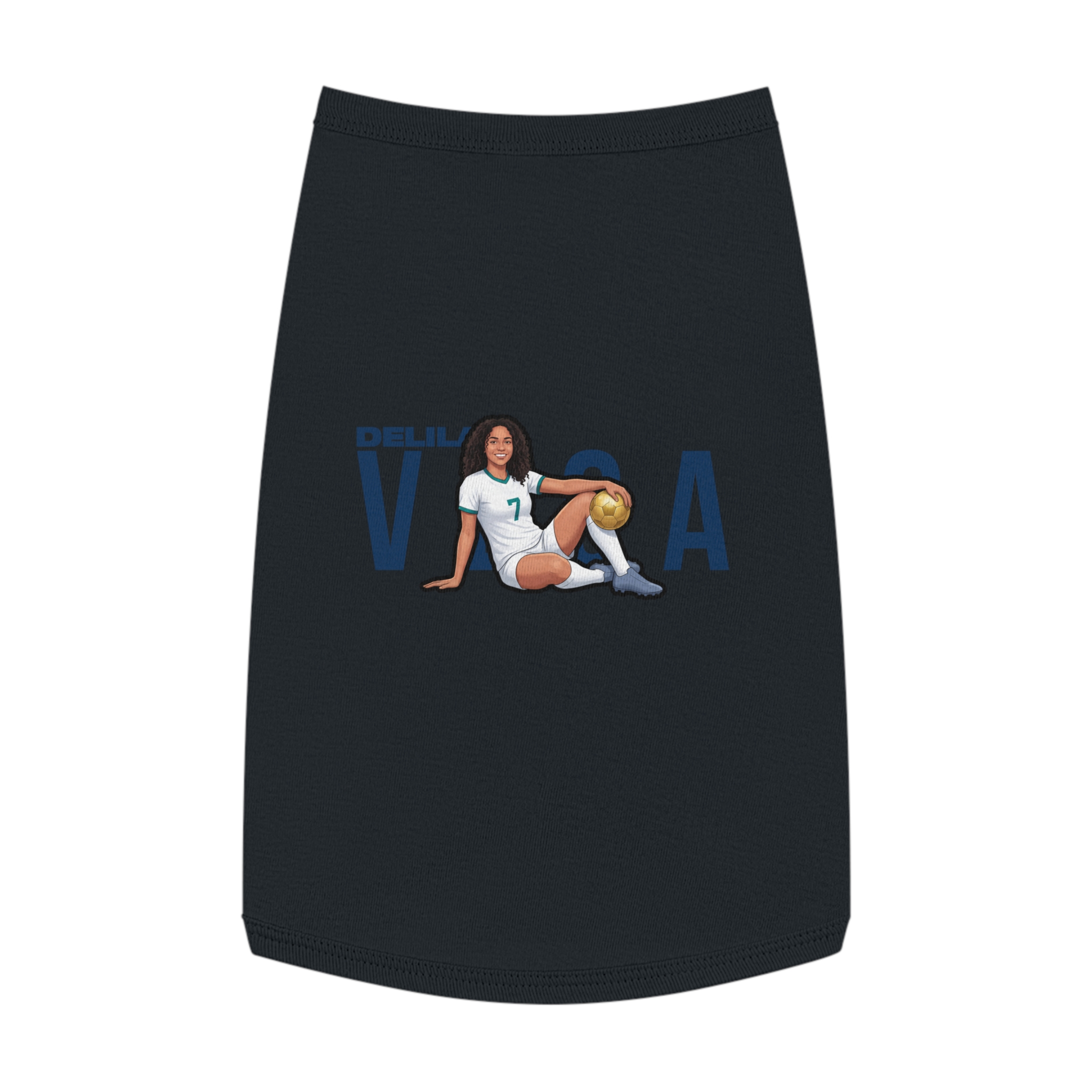 Pet Tank Top — character_player_name in Black