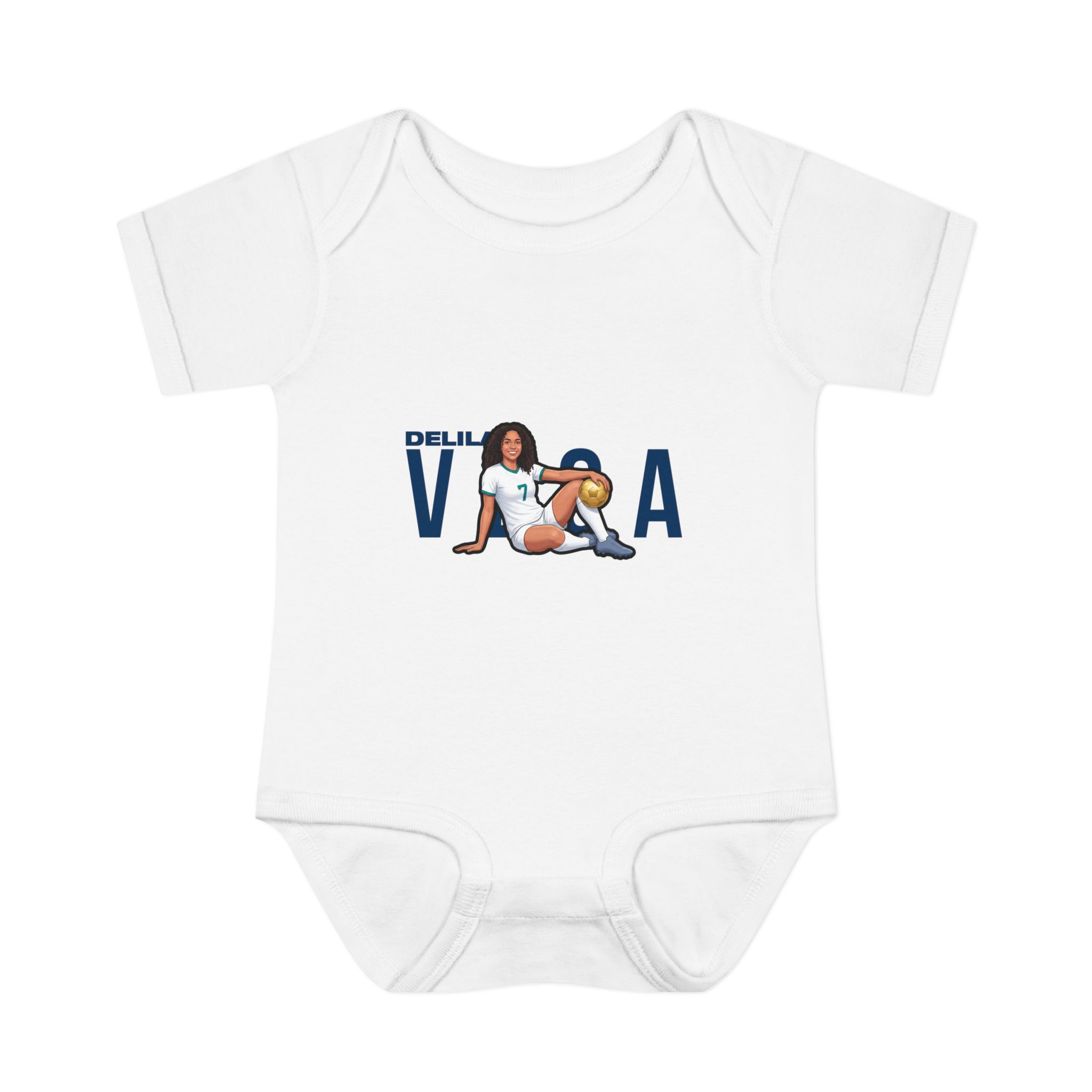Baby Onesie — character_player_name in White