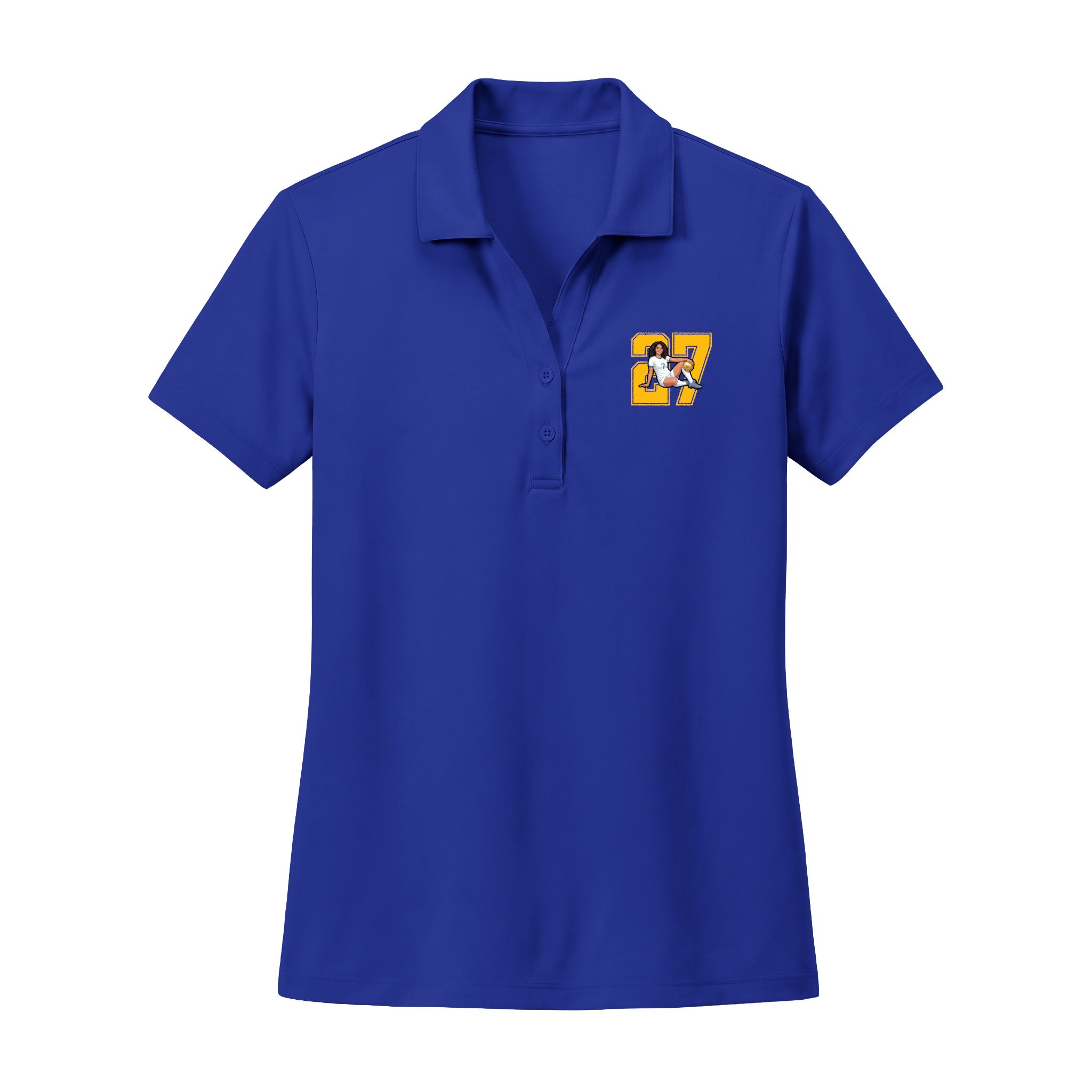 Women's Polo — character_number in Royal