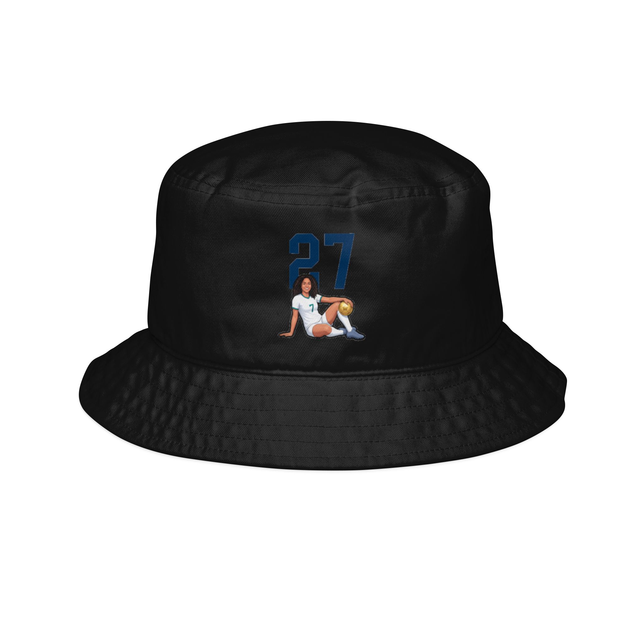 Bucket Hat — character_number_top in Black