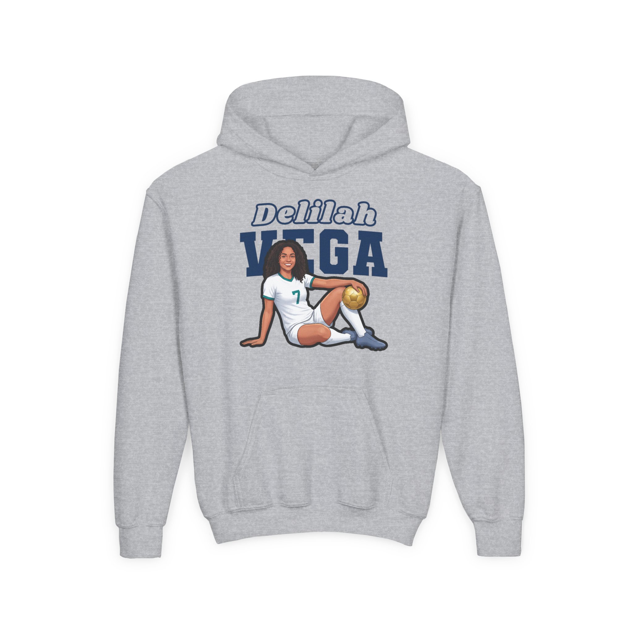 Youth Hoodie — character_name_arch in Grey